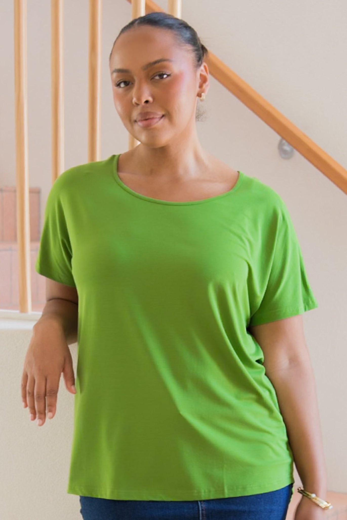 Destiny Bamboo Top | Cucumber Martini | FINAL SALE