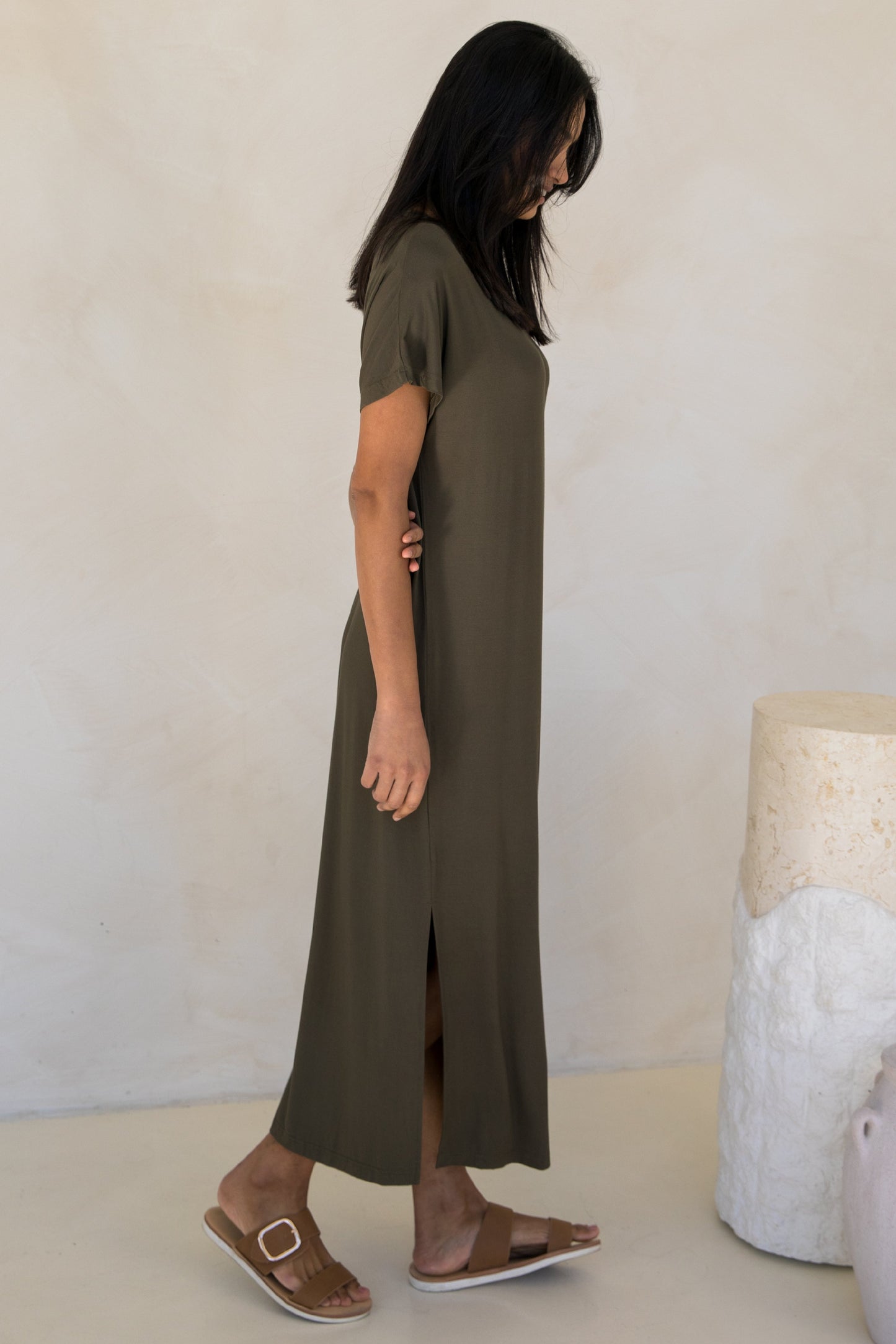 Destiny Bamboo Dress | Moss Green | FINAL SALE