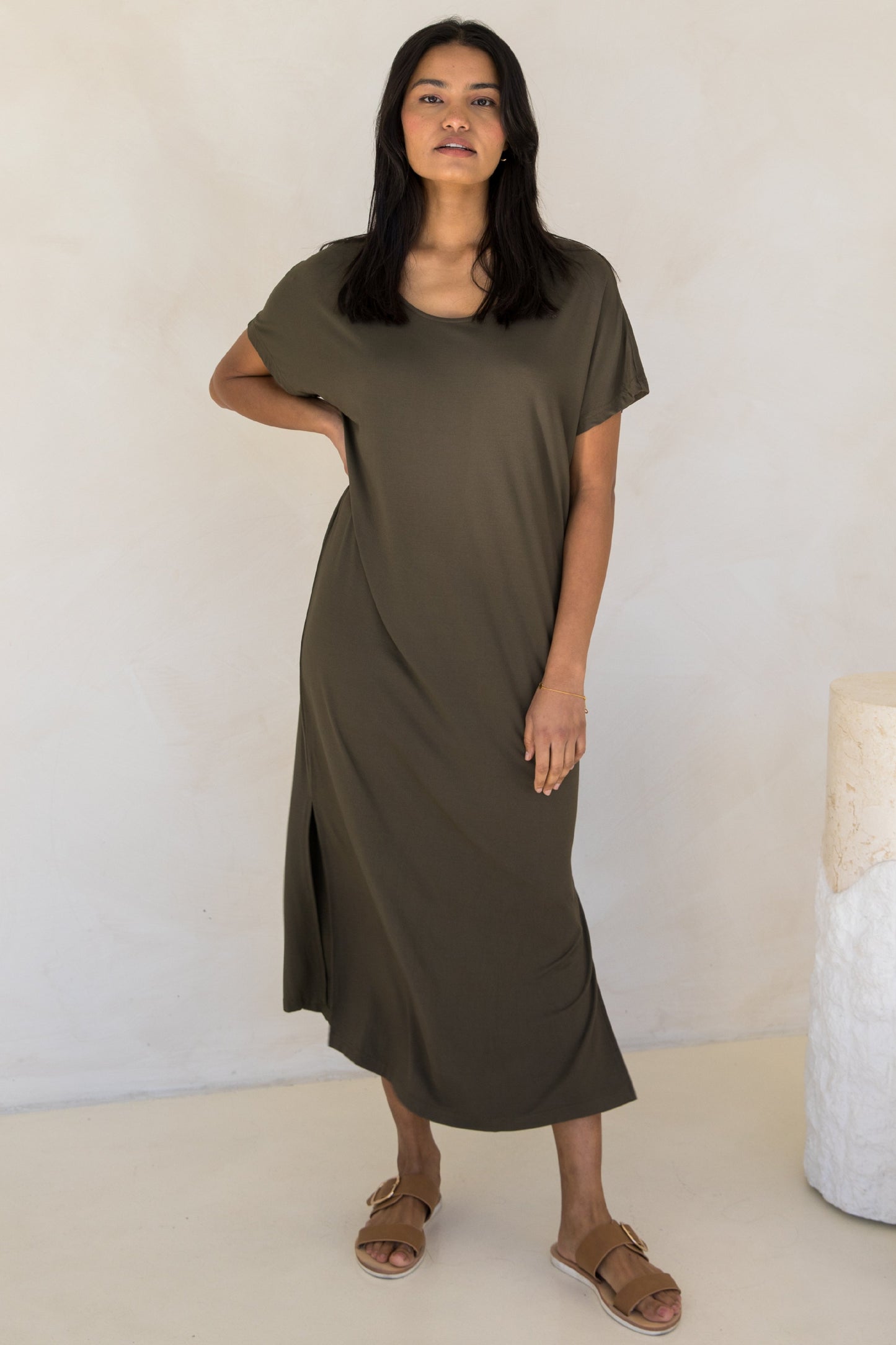 Destiny Bamboo Dress | Moss Green | FINAL SALE