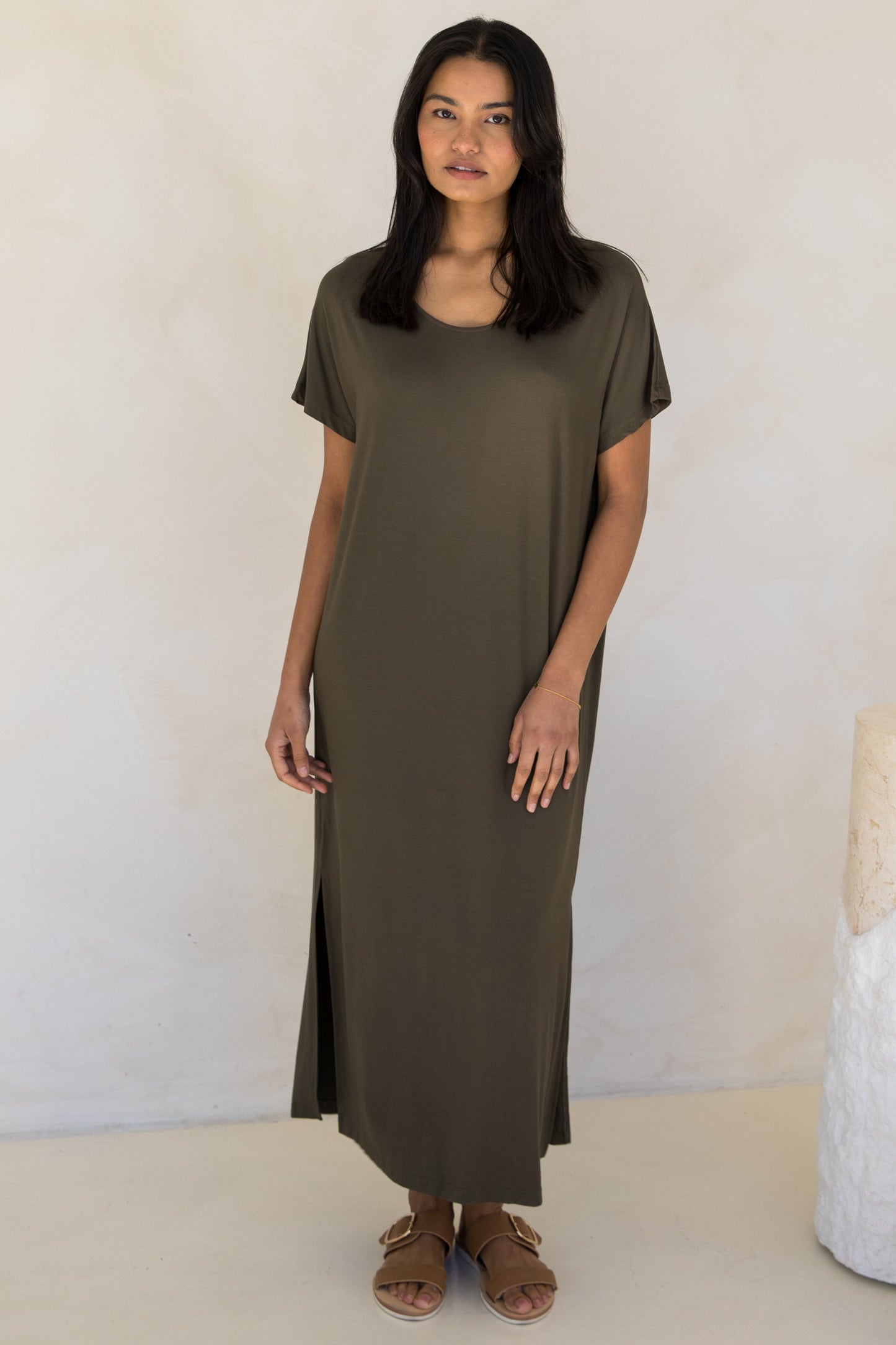 Destiny Bamboo Dress | Moss Green | FINAL SALE