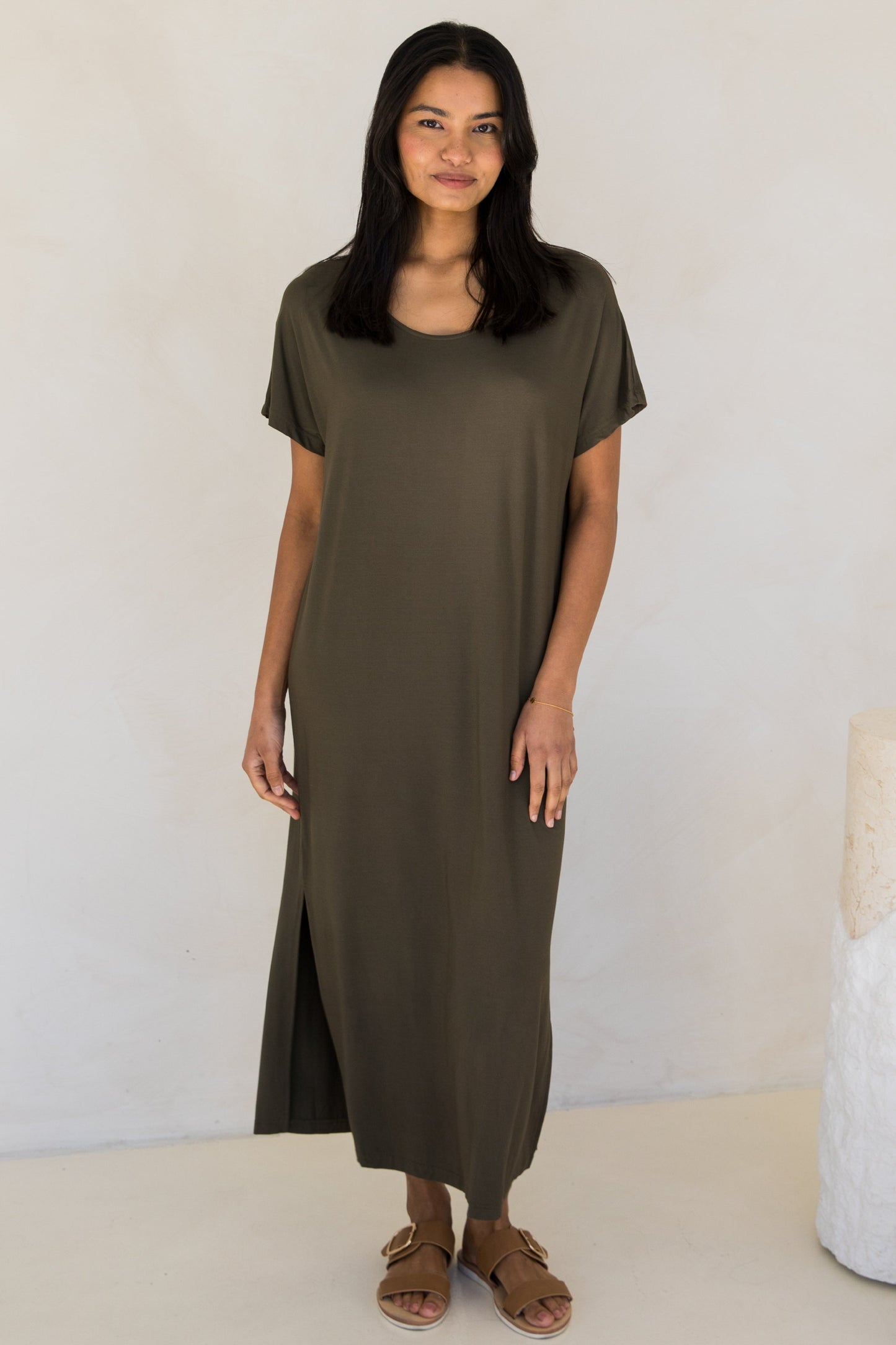 Destiny Bamboo Dress | Moss Green | FINAL SALE