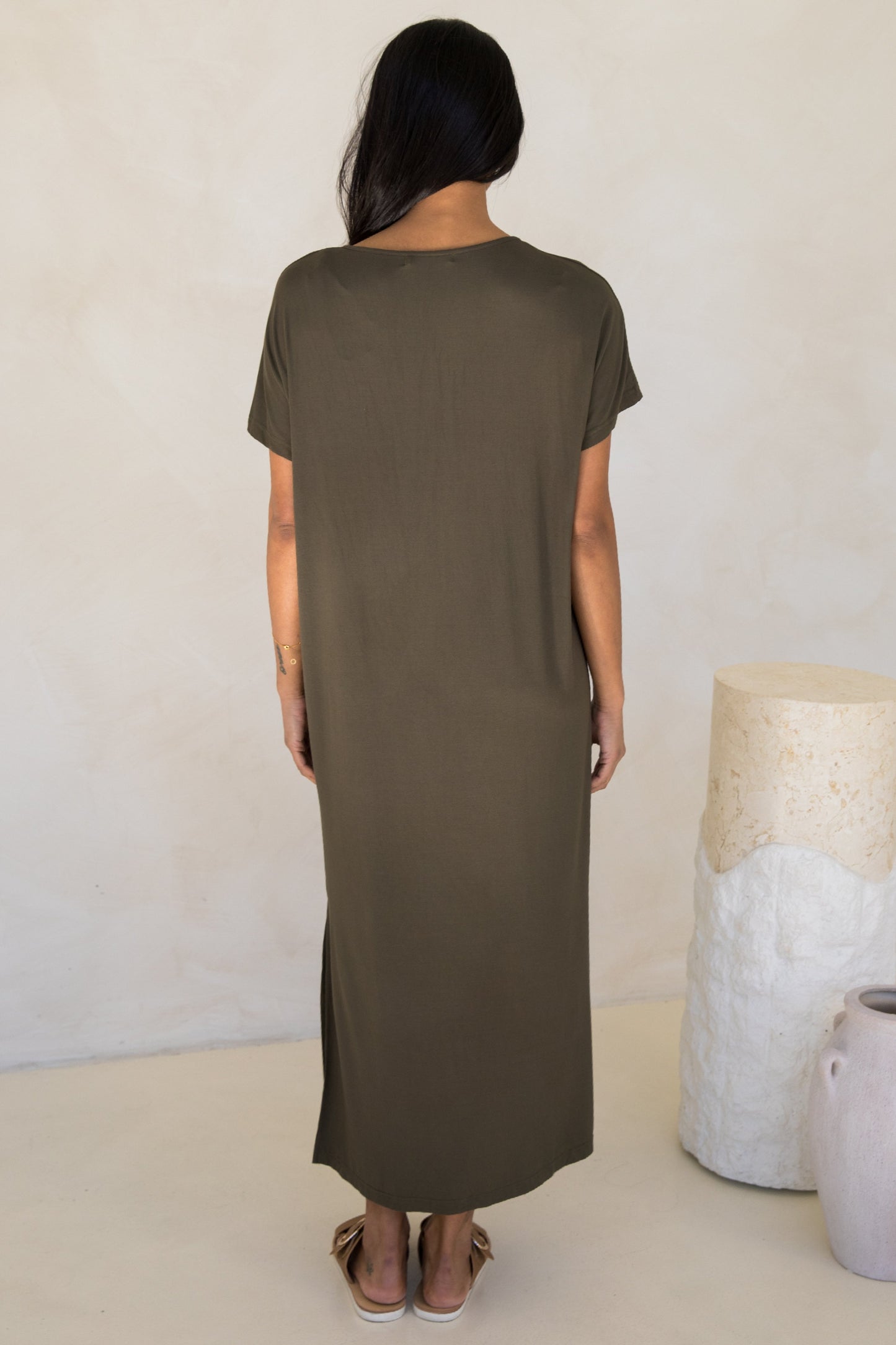 Destiny Bamboo Dress | Moss Green | FINAL SALE