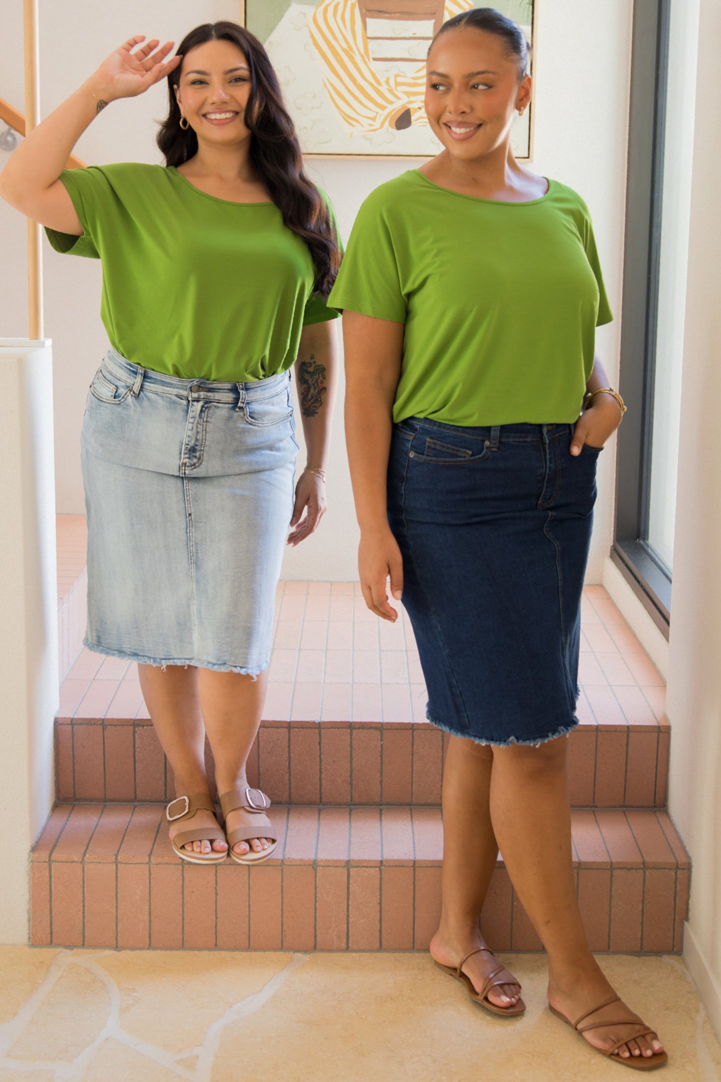 Destiny Bamboo Top | Cucumber Martini | FINAL SALE