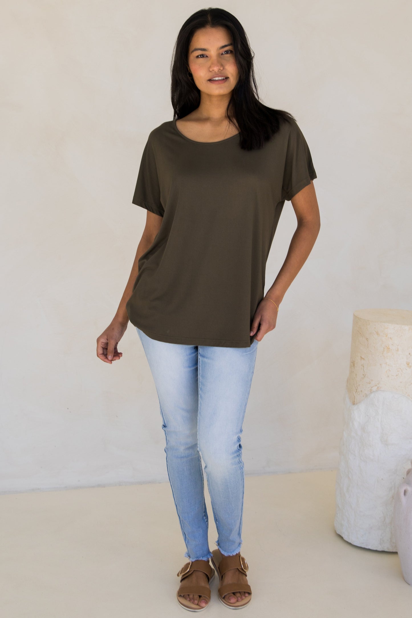 Destiny Bamboo Top | Moss Green | FINAL SALE