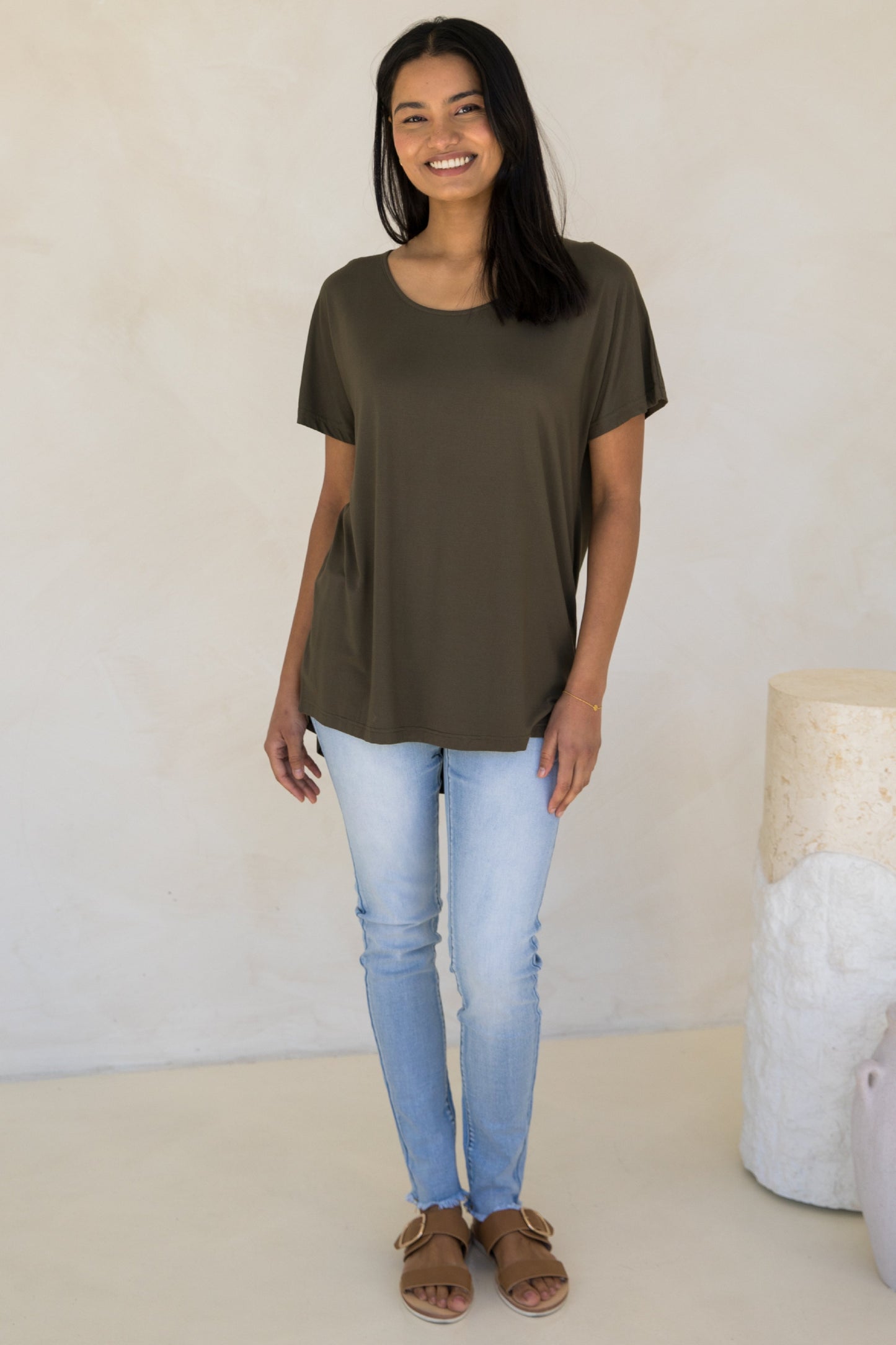 Destiny Bamboo Top | Moss Green | FINAL SALE