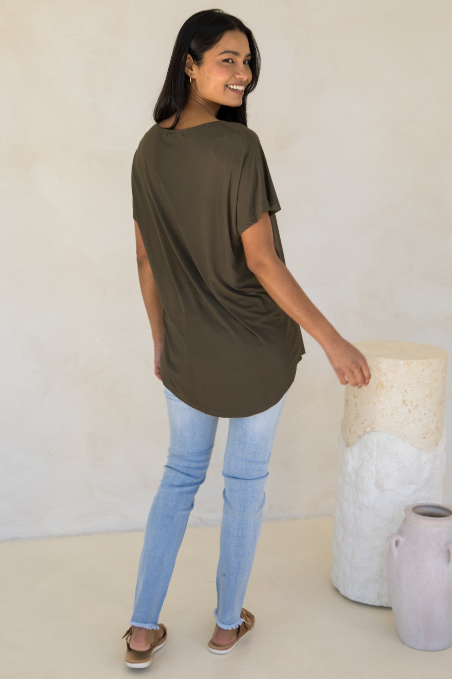Destiny Bamboo Top | Moss Green | FINAL SALE