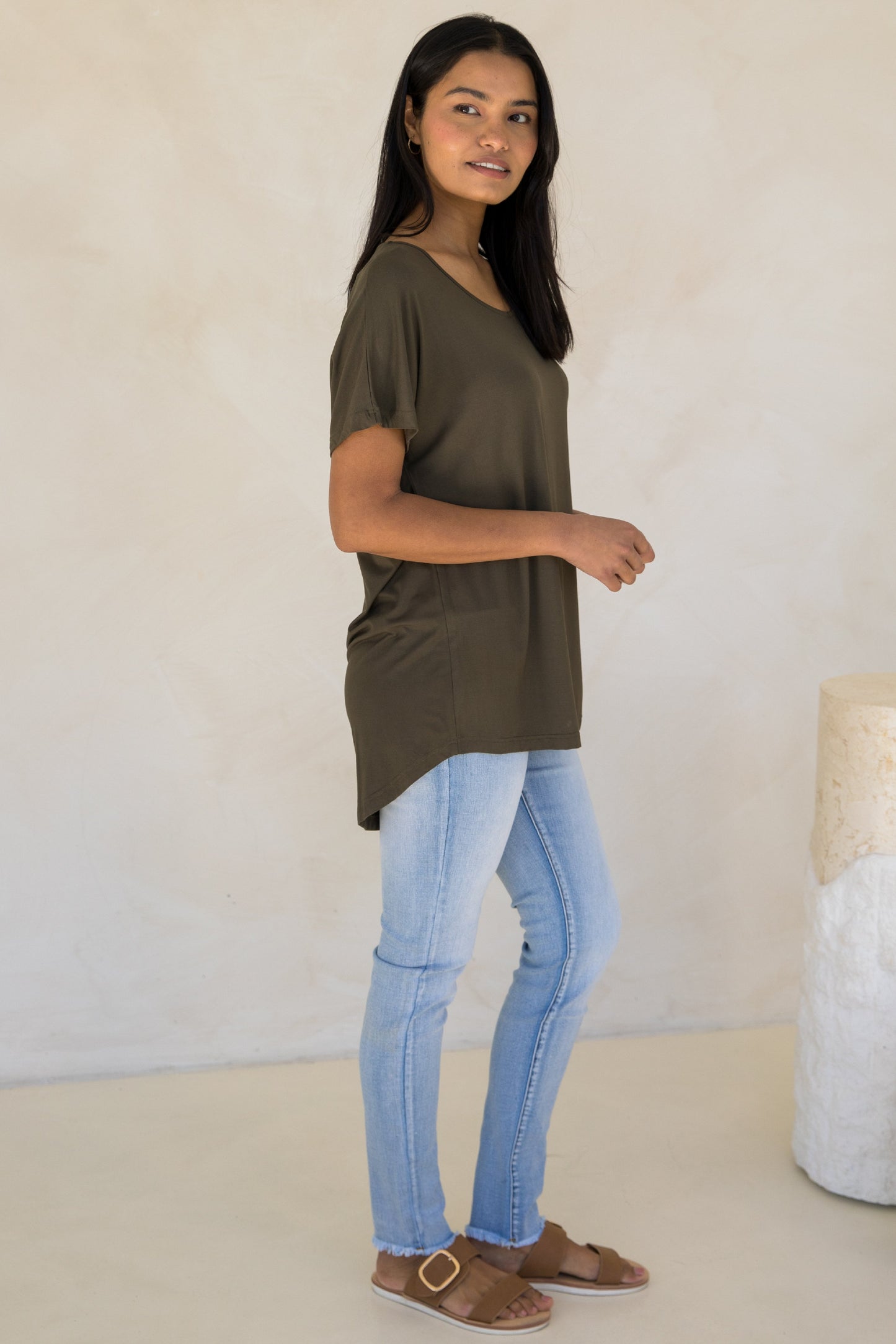 Destiny Bamboo Top | Moss Green | FINAL SALE