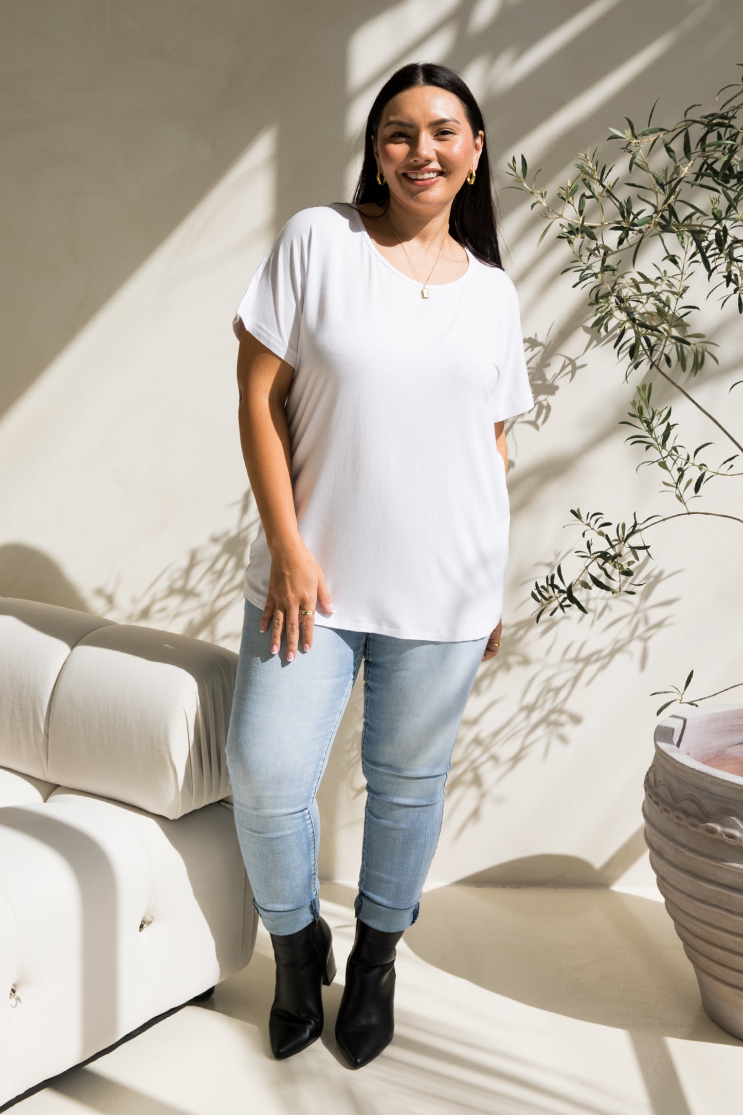 Destiny Bamboo Top | White