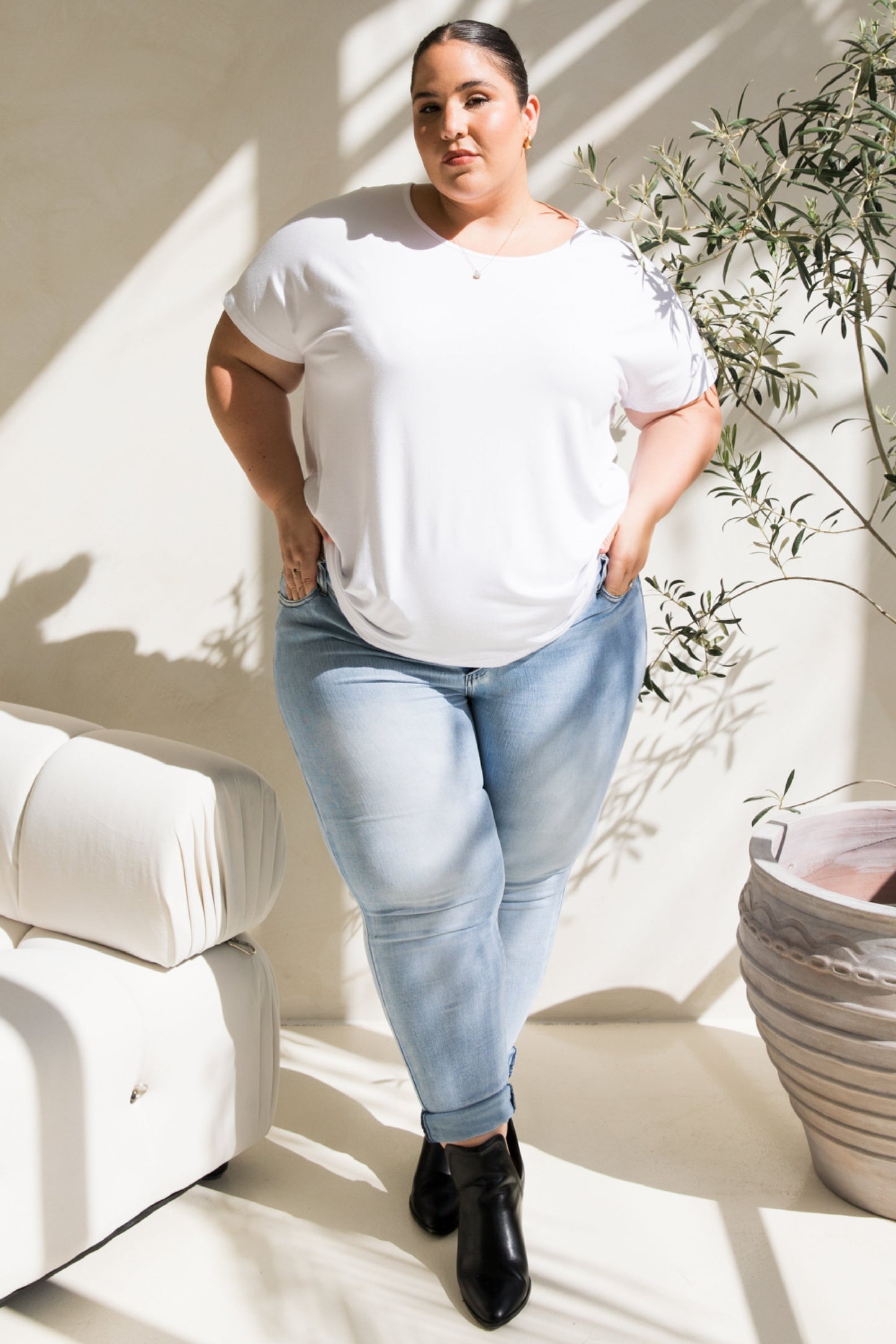 Destiny Bamboo Top | White