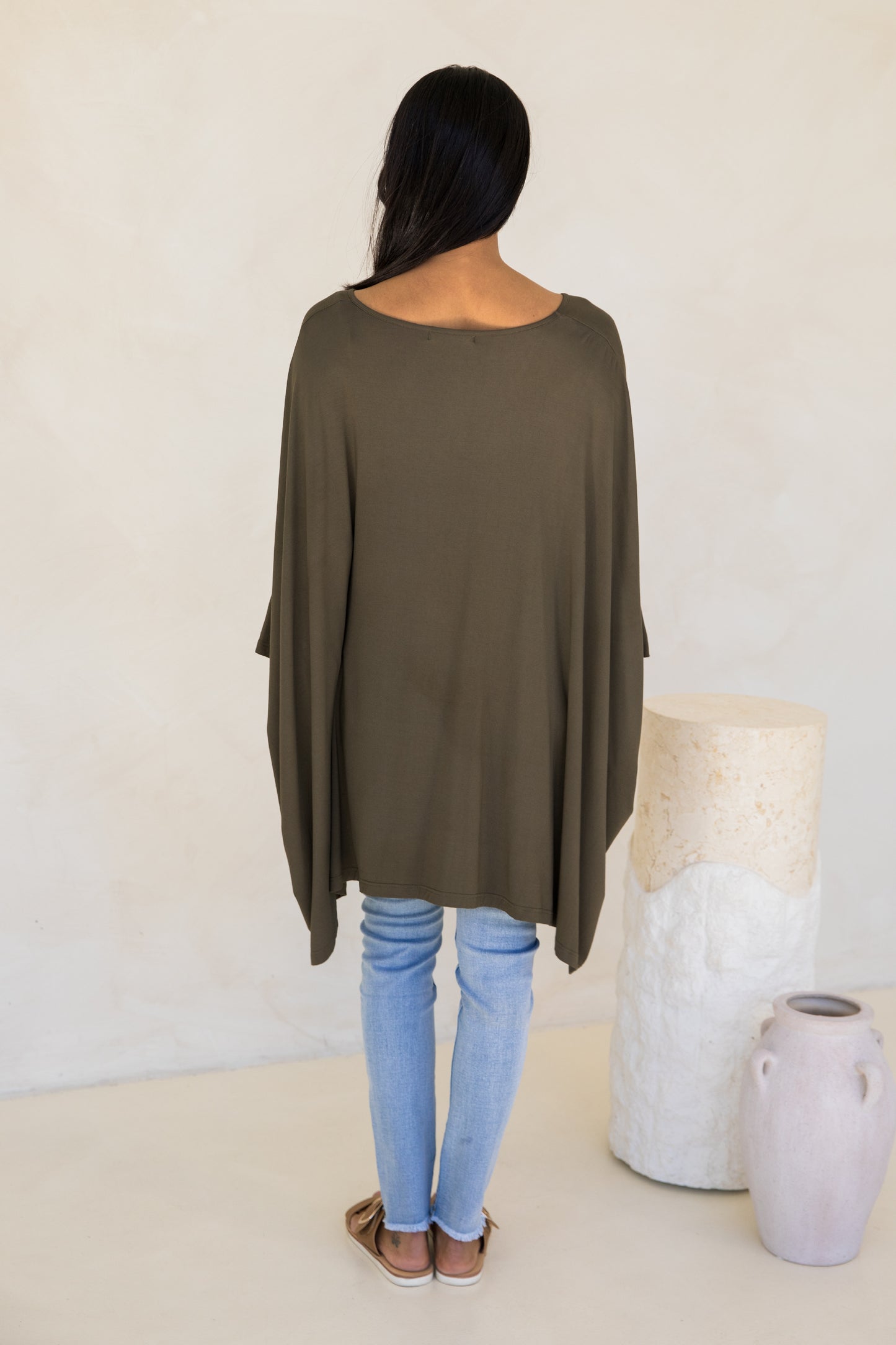 Essential Bamboo Top | Moss Green