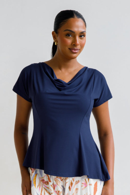 Eve Bamboo Top | Navy | FINAL SALE