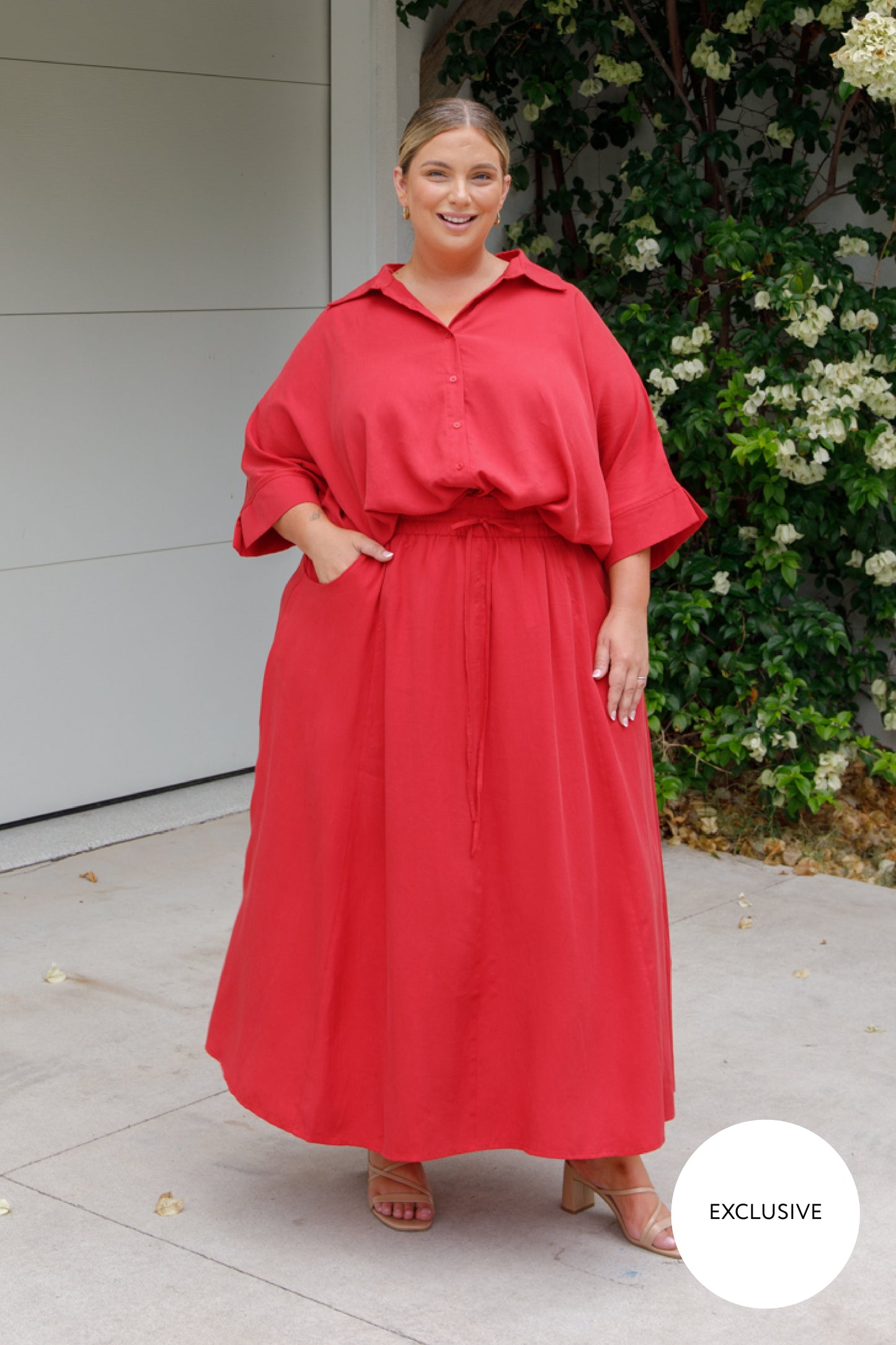 Esme Skirt | Cherry Red | FINAL SALE