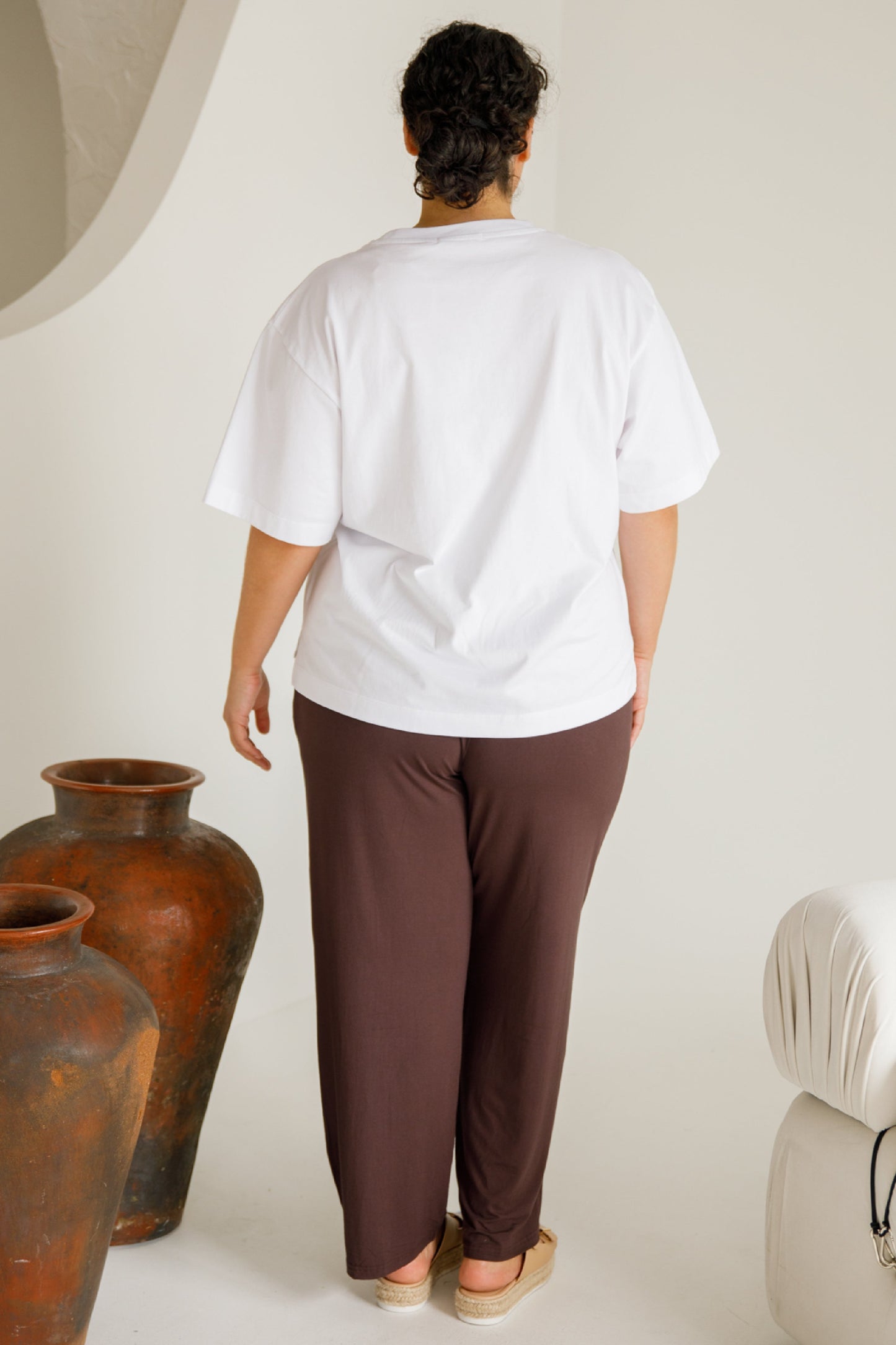 Frankie Cropped Bamboo Pant | Chocolate