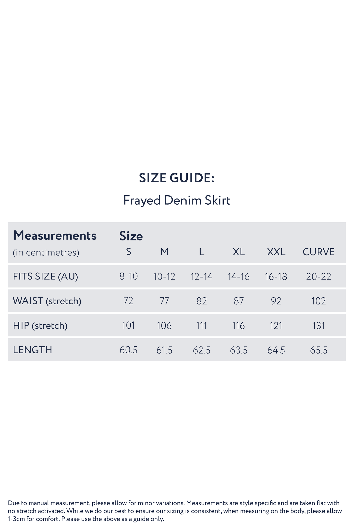 FRAY Stretch Denim Classic Length Skirt | Light Denim | FINAL SALE