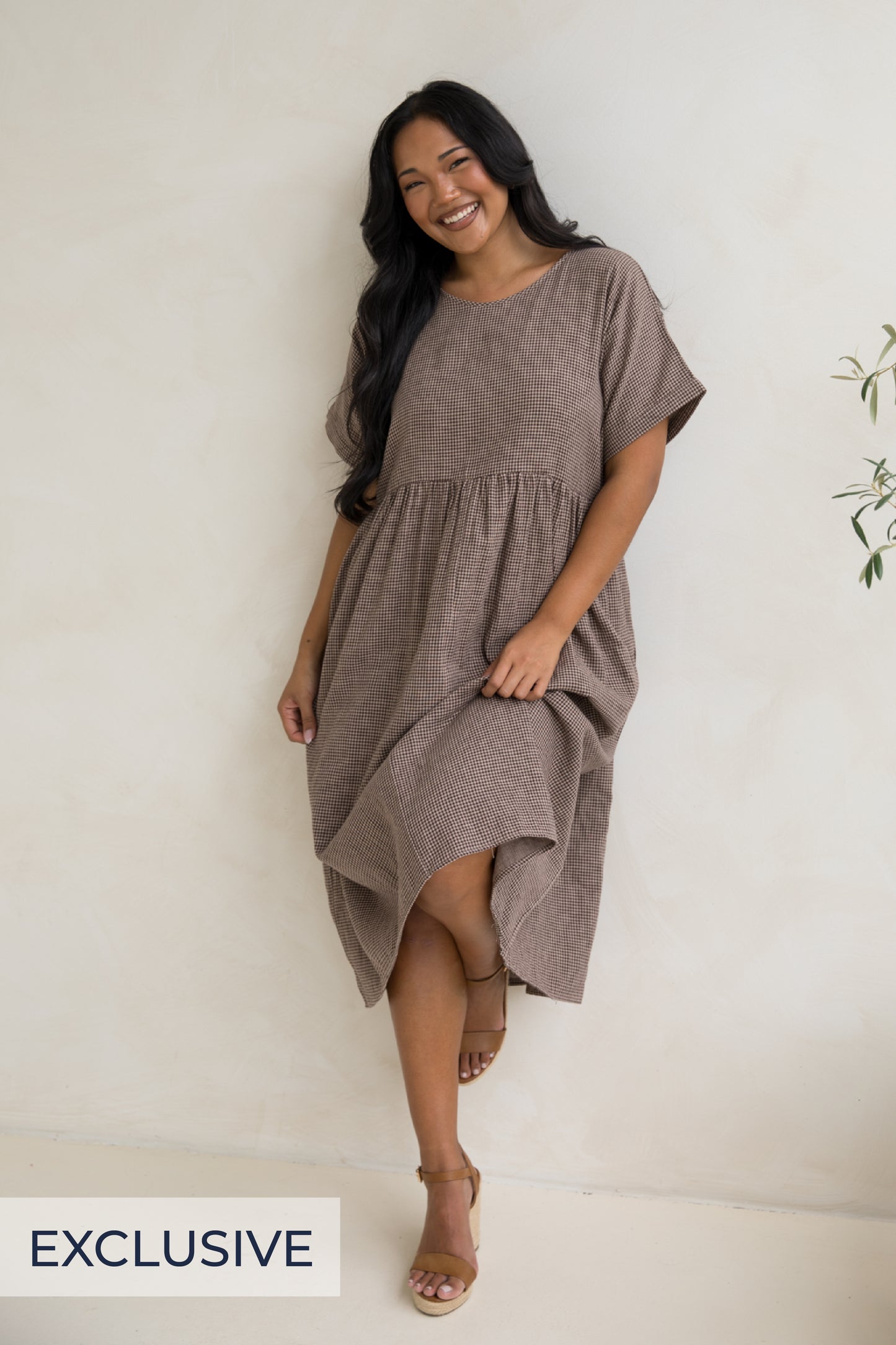 Darcy Dress in Chocolate Check