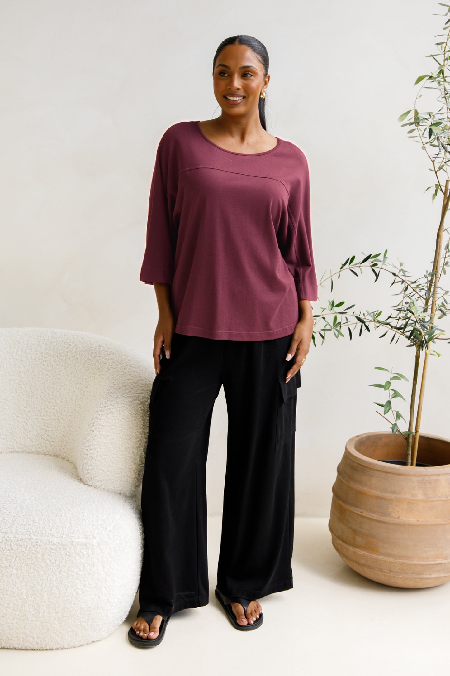 Hazel Lounge Top | Shiraz