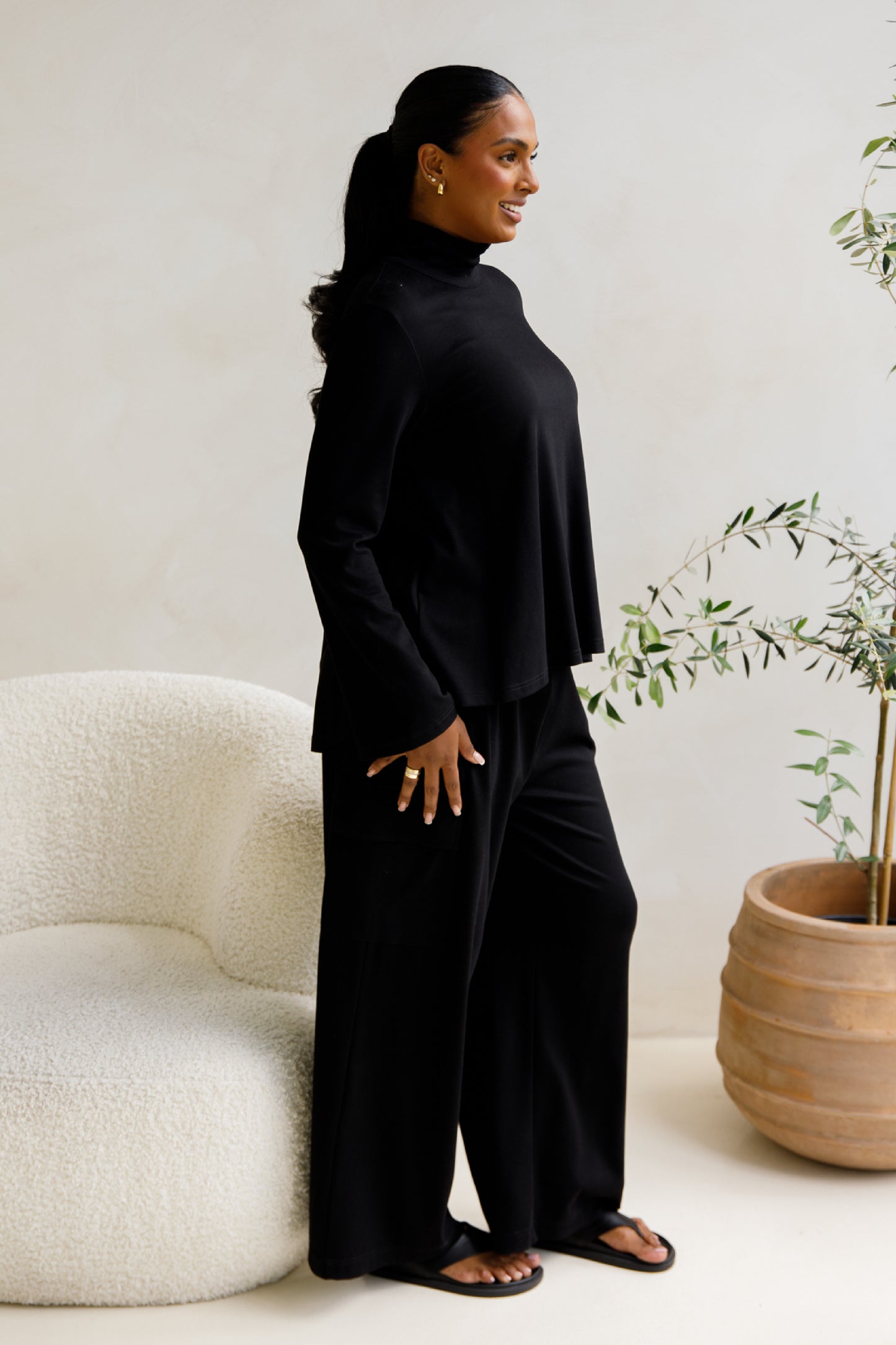 Jazmine Lounge Top | Black