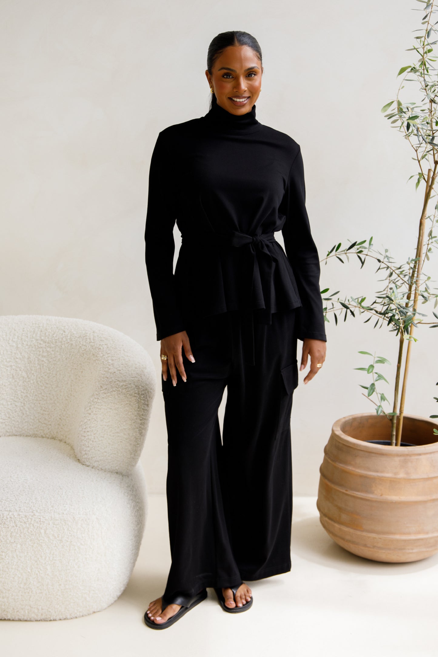 Jazmine Lounge Top | Black | FINAL SALE