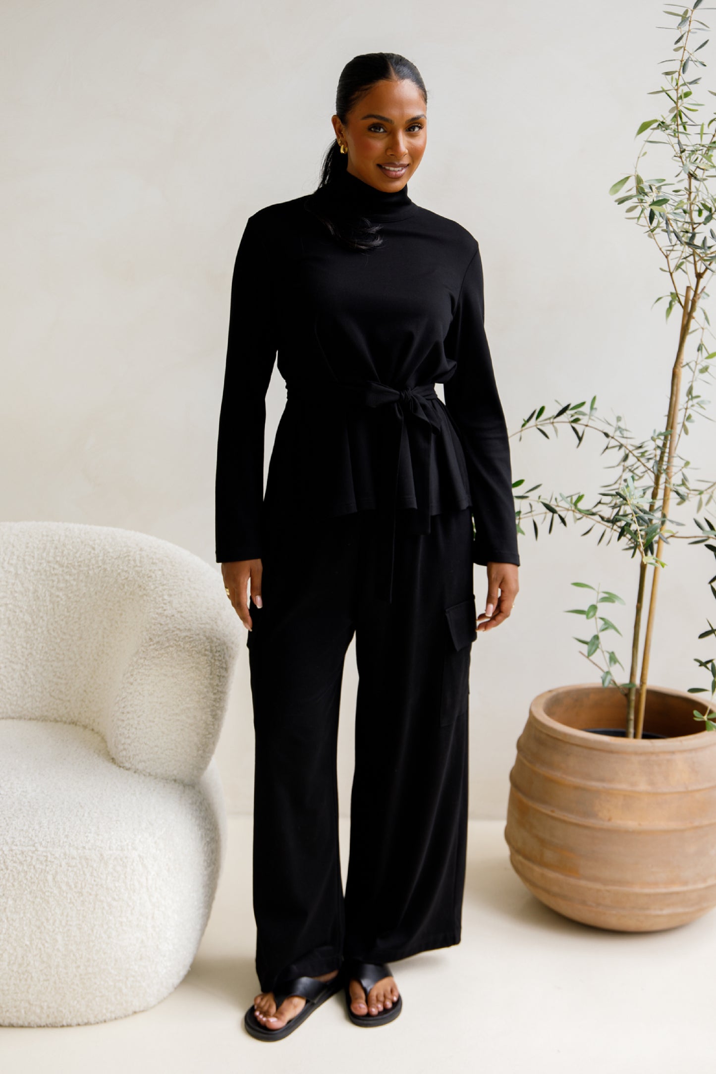 Jazmine Lounge Top | Black | FINAL SALE