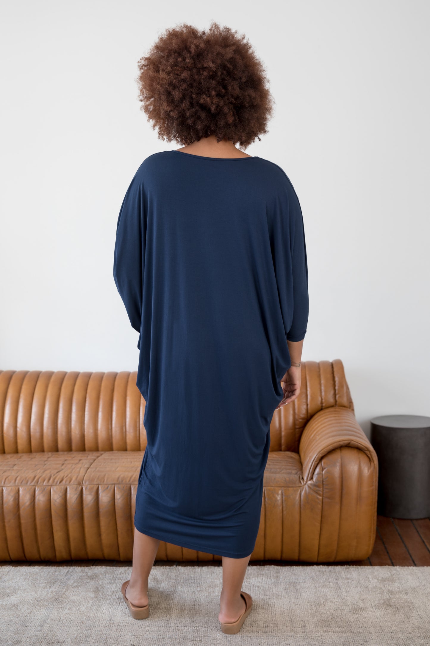 Plus-Sized Navy Dresses PQ Collection Long Sleeve Maxi Miracle Dress