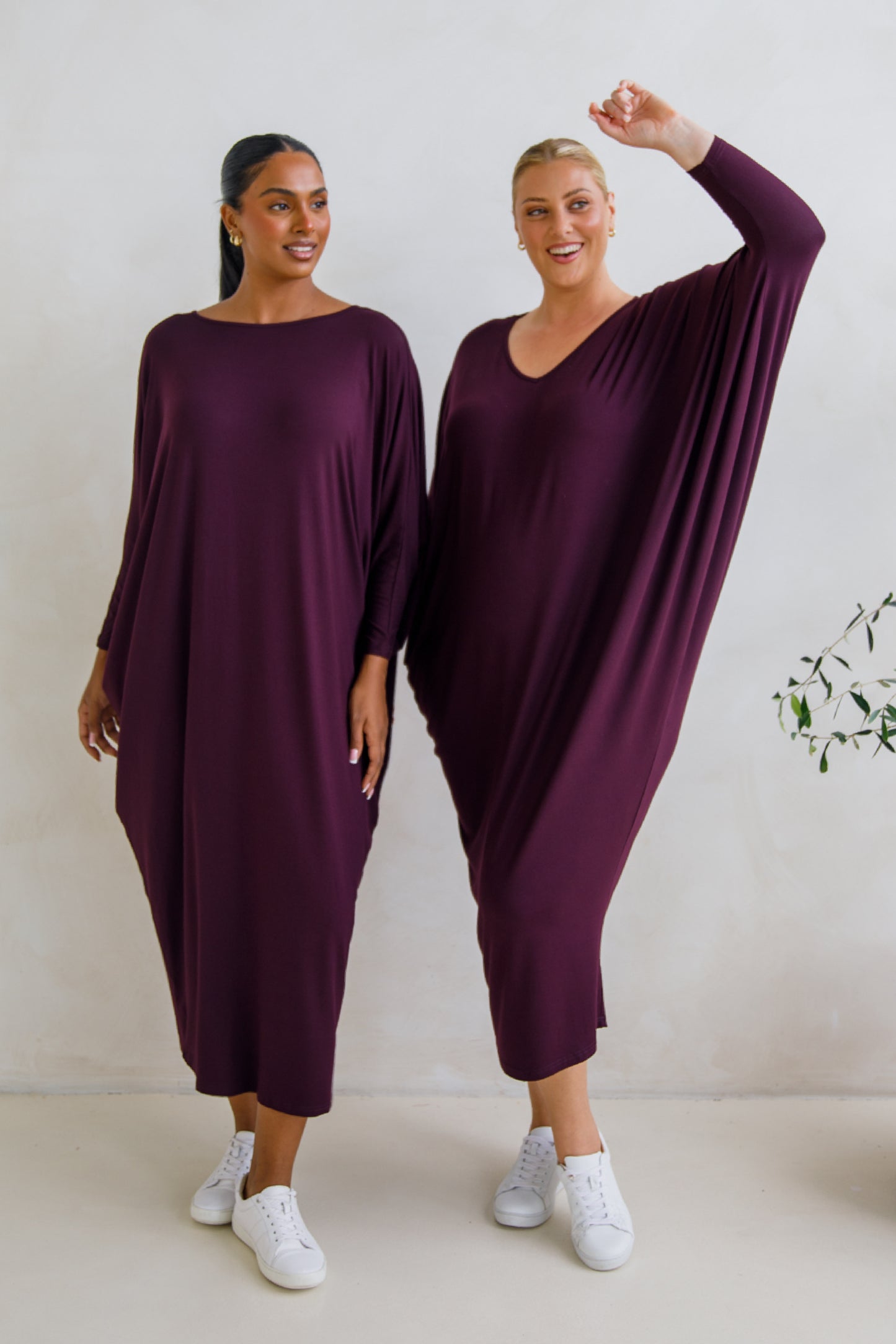 Long Sleeve Maxi Miracle Dress | Berry
