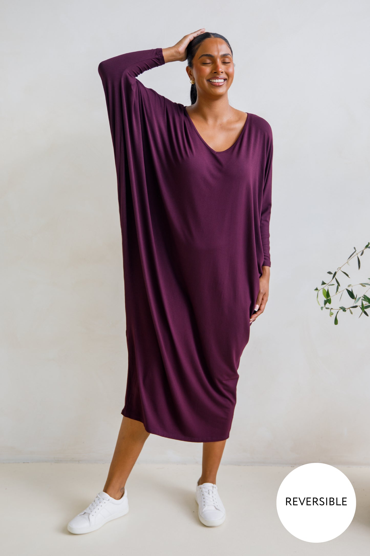 Long Sleeve Maxi Miracle Dress | Berry