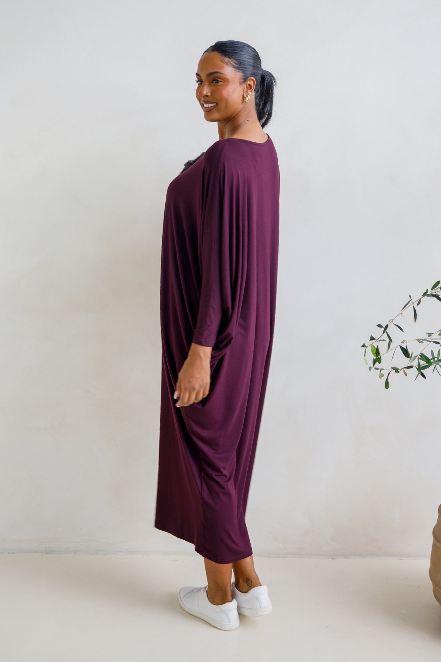 Long Sleeve Maxi Miracle Dress | Berry