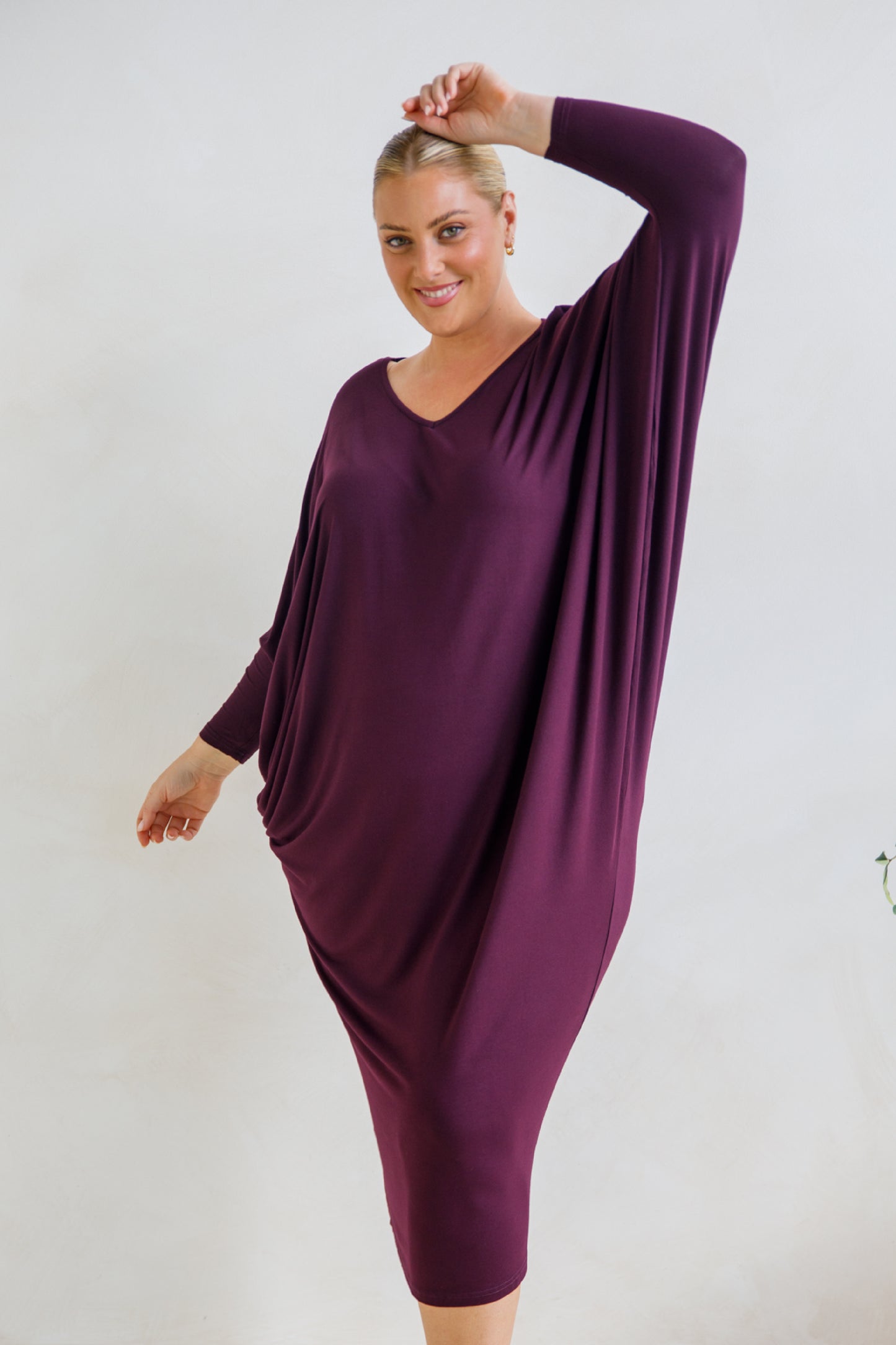 Long Sleeve Maxi Miracle Dress | Berry