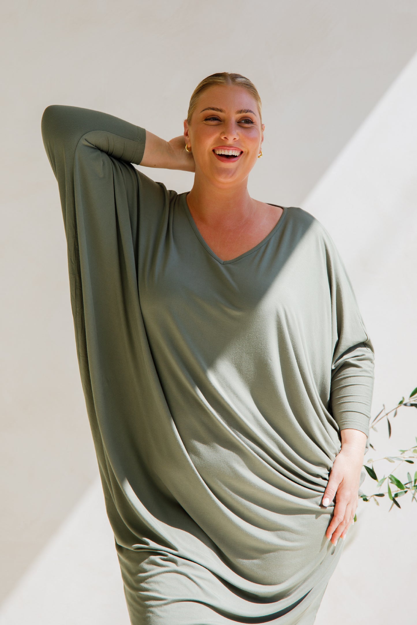 Miracle Bamboo Long Sleeve Maxi Dress | Fern