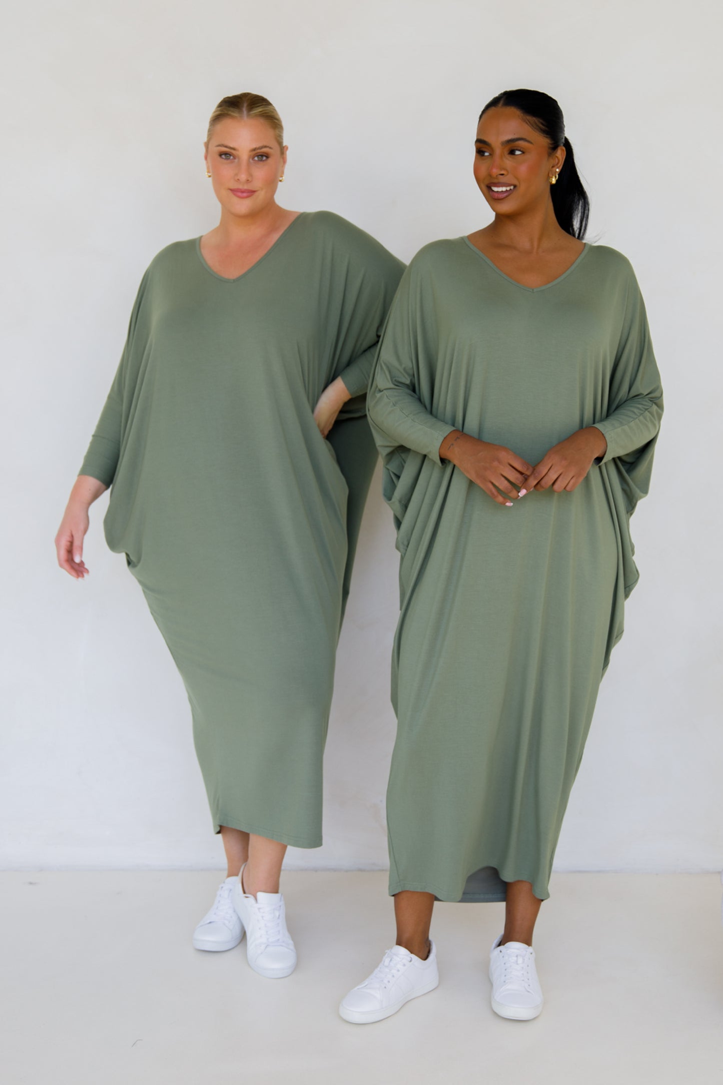 Miracle Bamboo Long Sleeve Maxi Dress | Fern