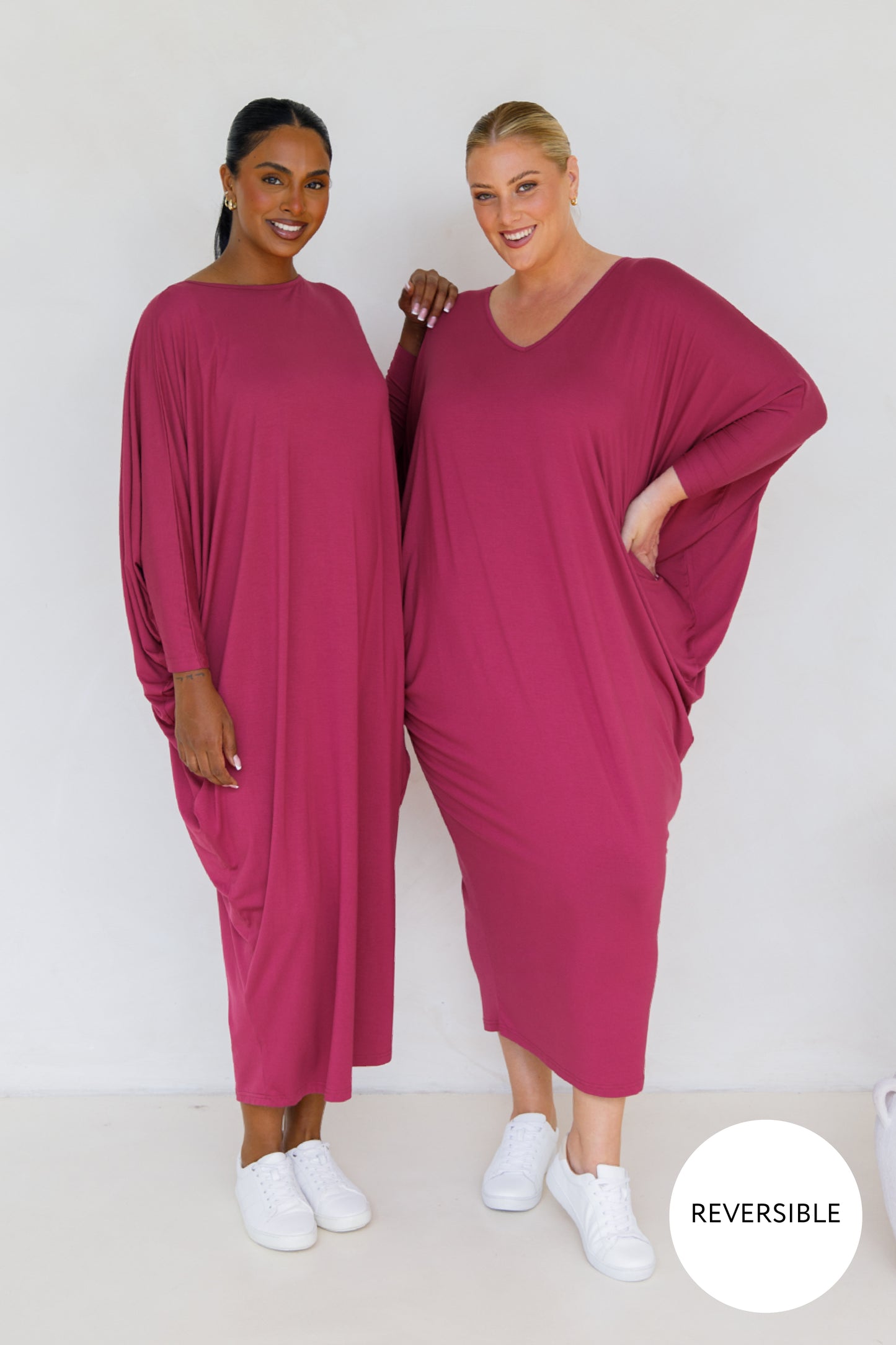 Long Sleeve Maxi Miracle Dress | Soft Maroon