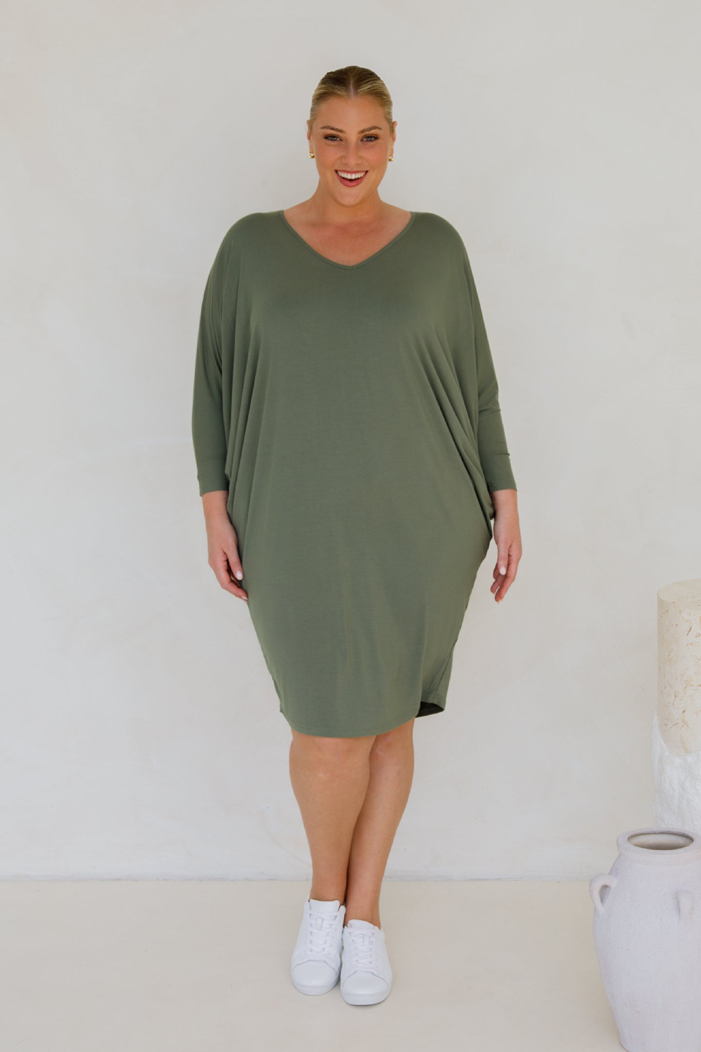 Long Sleeve Miracle Bamboo Dress | Fern