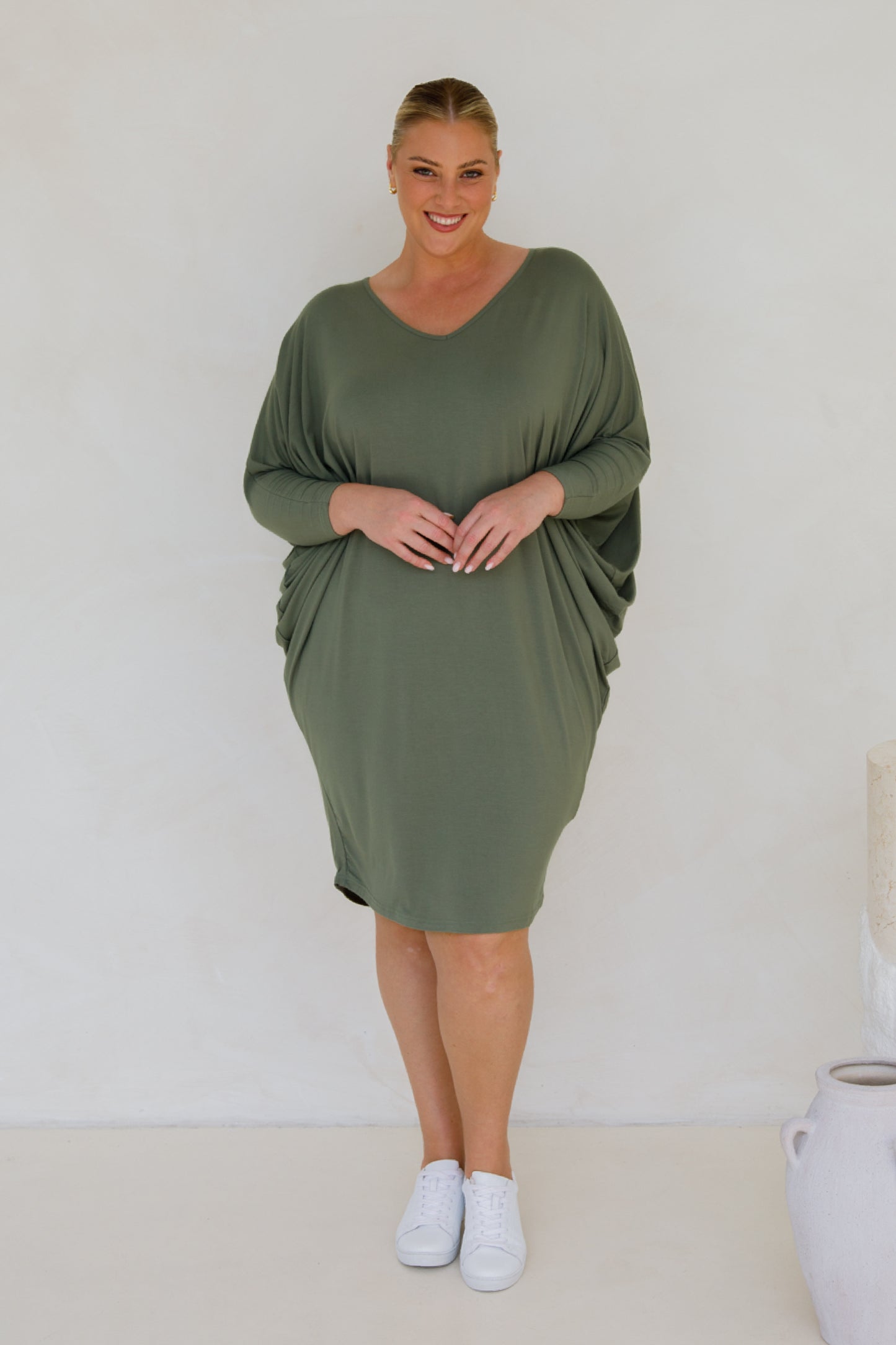 Long Sleeve Miracle Bamboo Dress | Fern