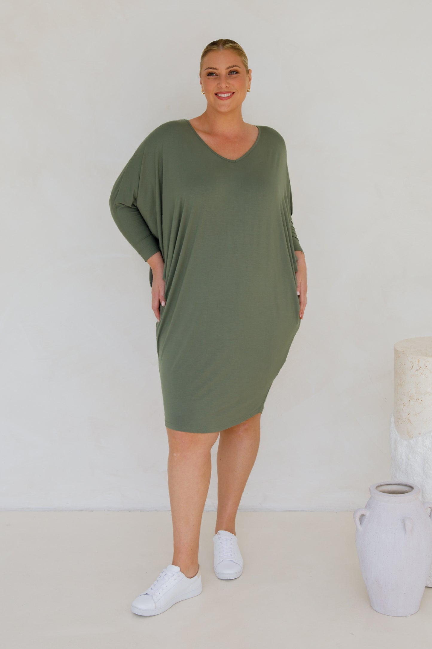 Long Sleeve Miracle Bamboo Dress | Fern