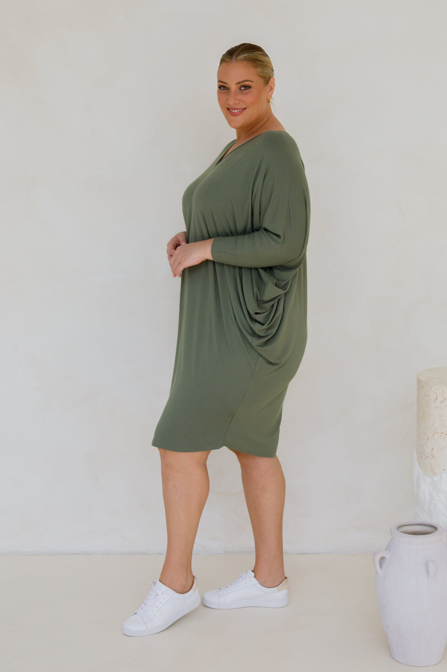Long Sleeve Miracle Bamboo Dress | Fern