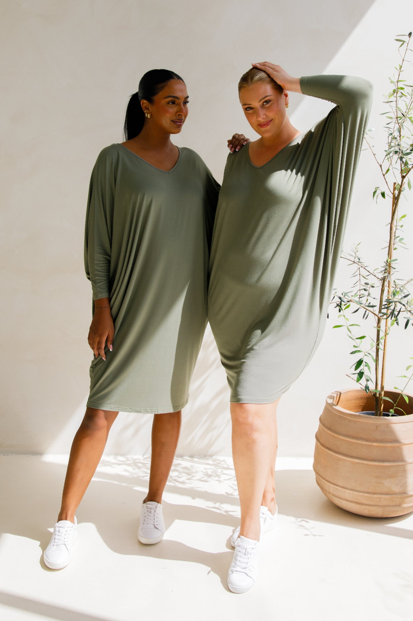 Long Sleeve Miracle Bamboo Dress | Fern