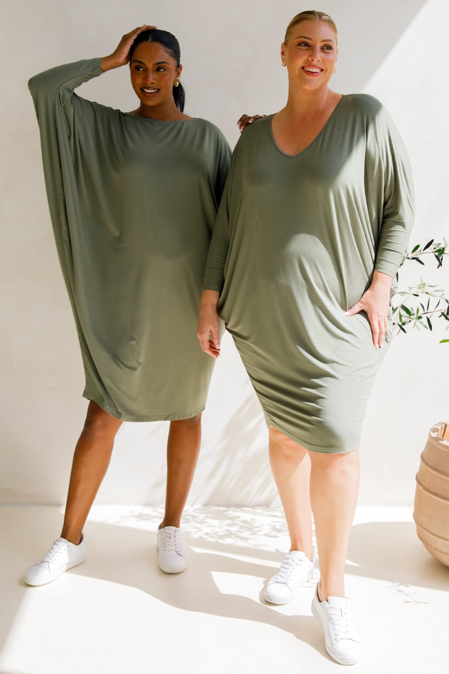 Long Sleeve Miracle Bamboo Dress | Fern