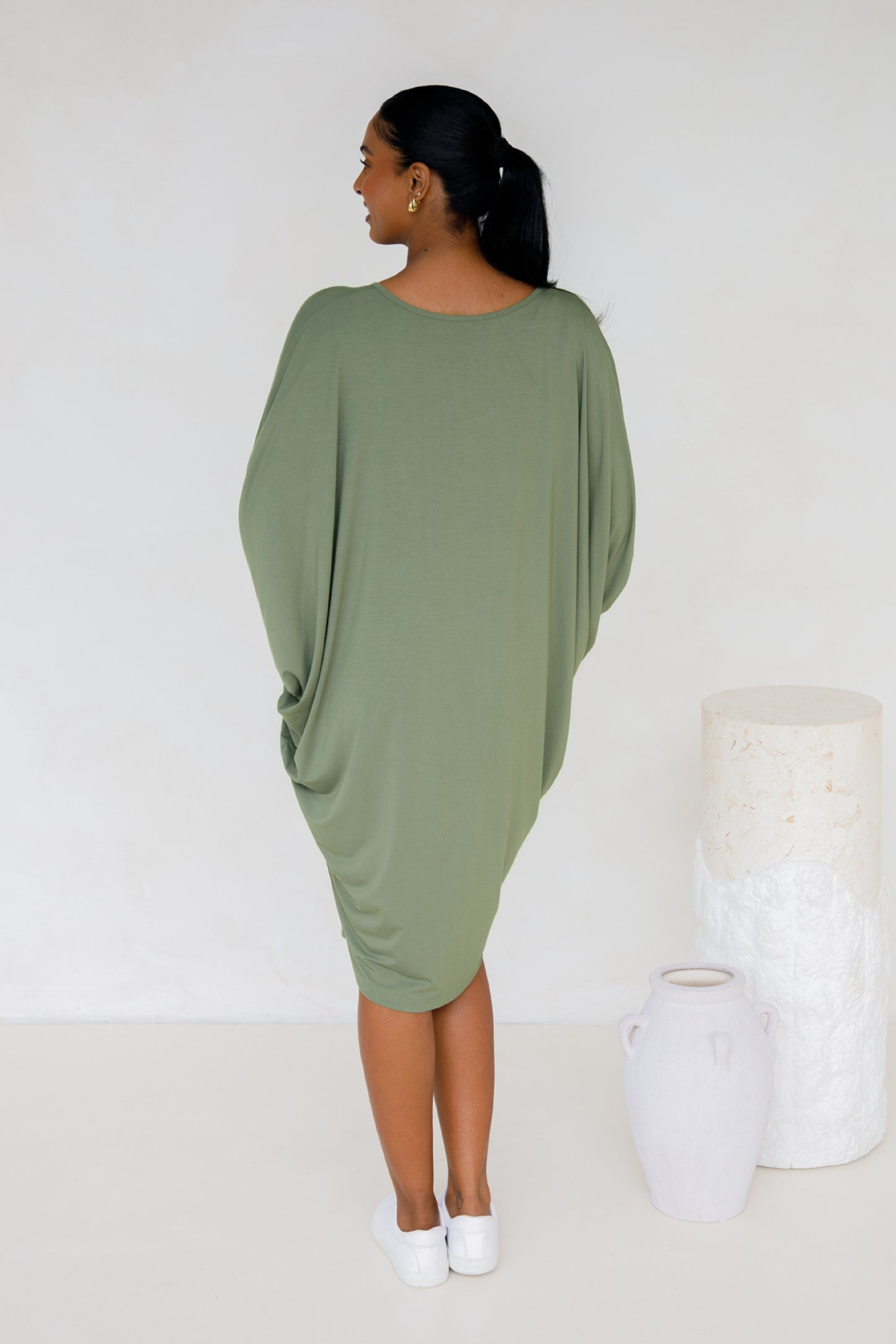 Long Sleeve Miracle Bamboo Dress | Fern