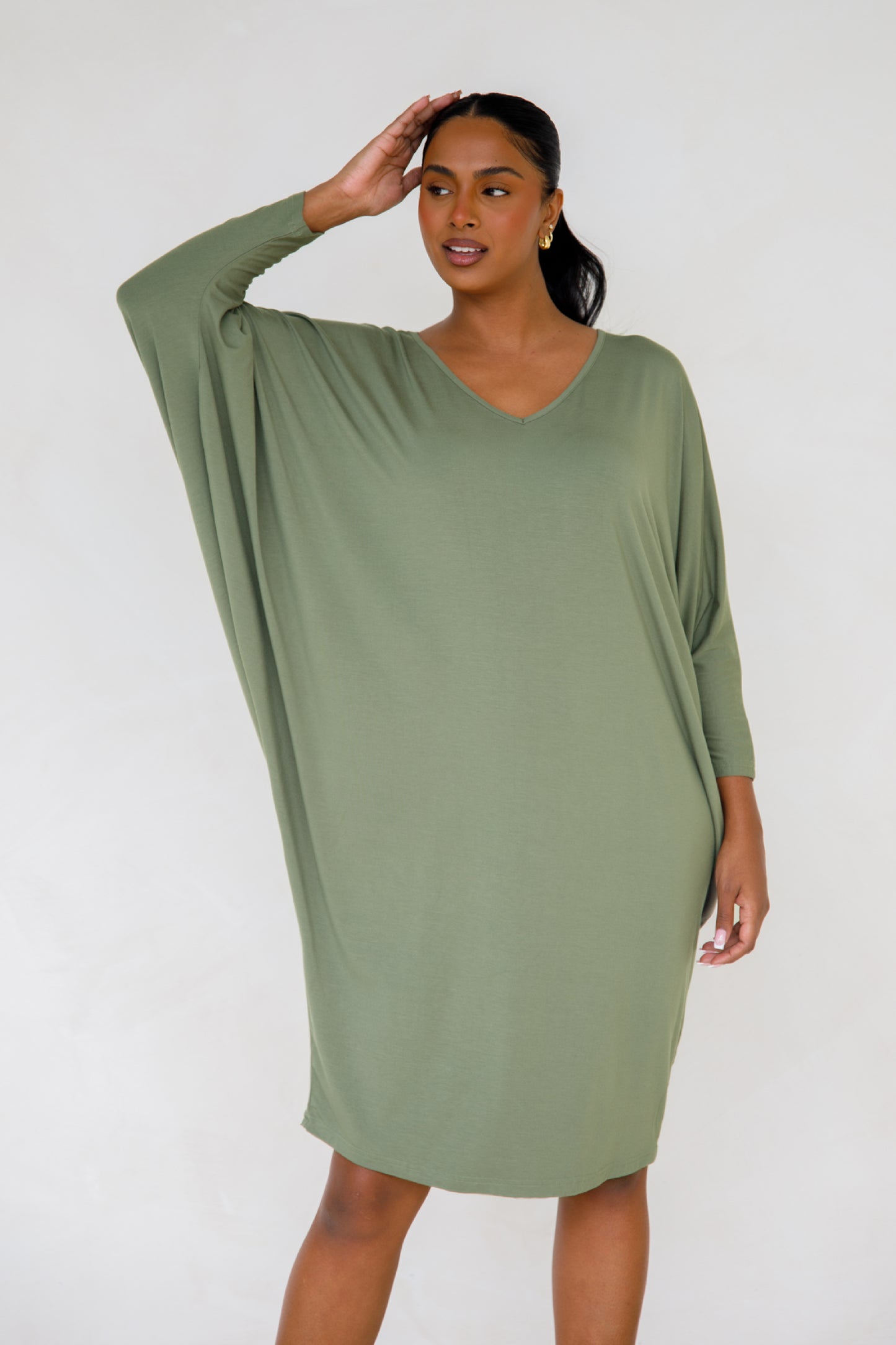Long Sleeve Miracle Bamboo Dress | Fern