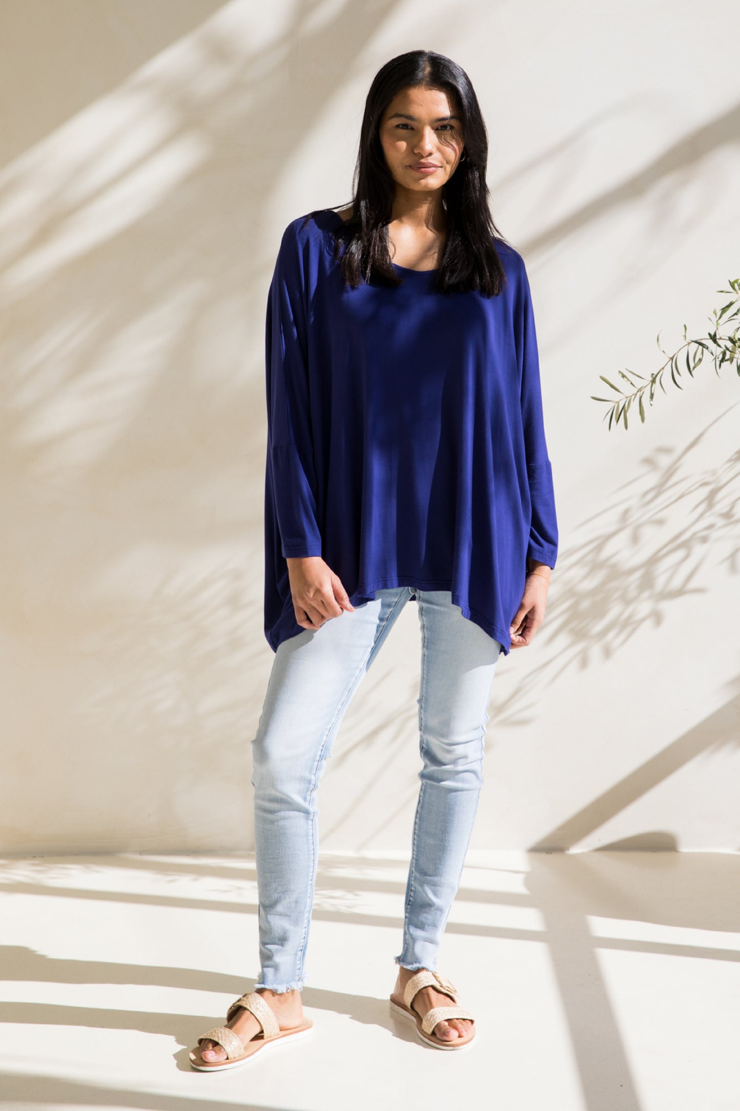 Long Sleeve Nice Top | Dark Blue