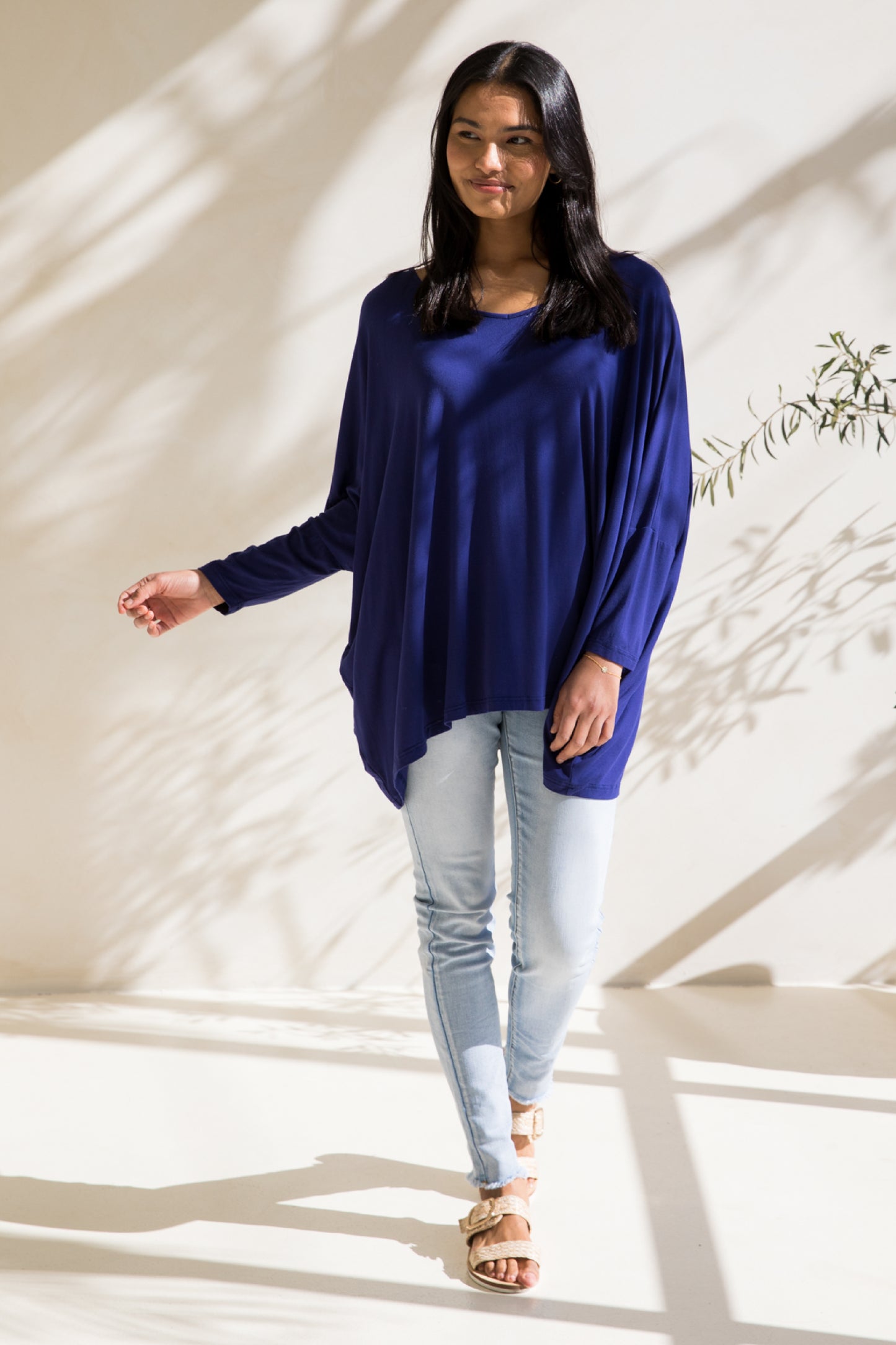 Long Sleeve Nice Top | Dark Blue