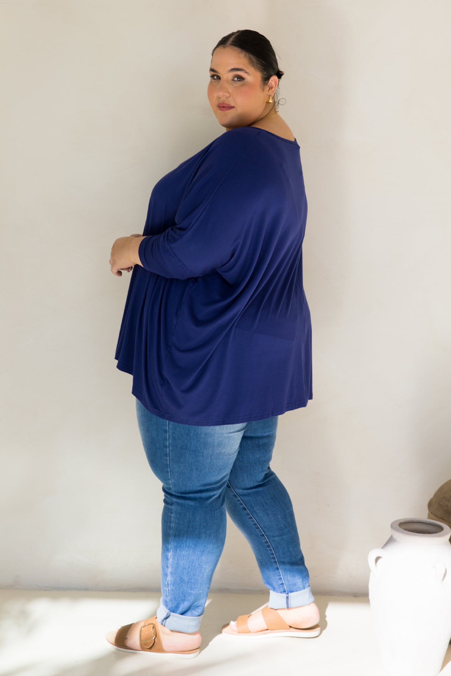Long Sleeve Nice Top | Dark Blue