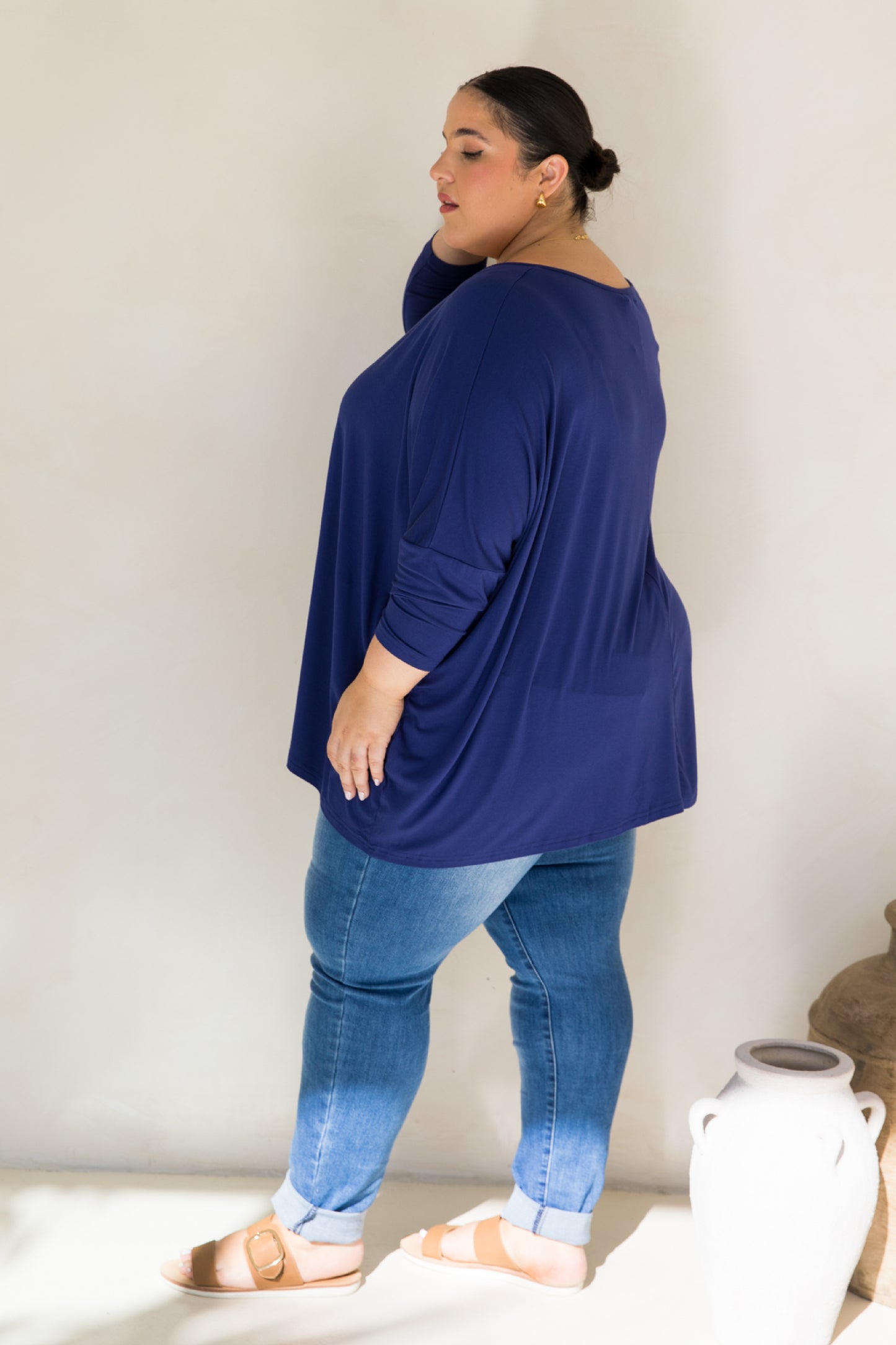 Long Sleeve Nice Top | Dark Blue