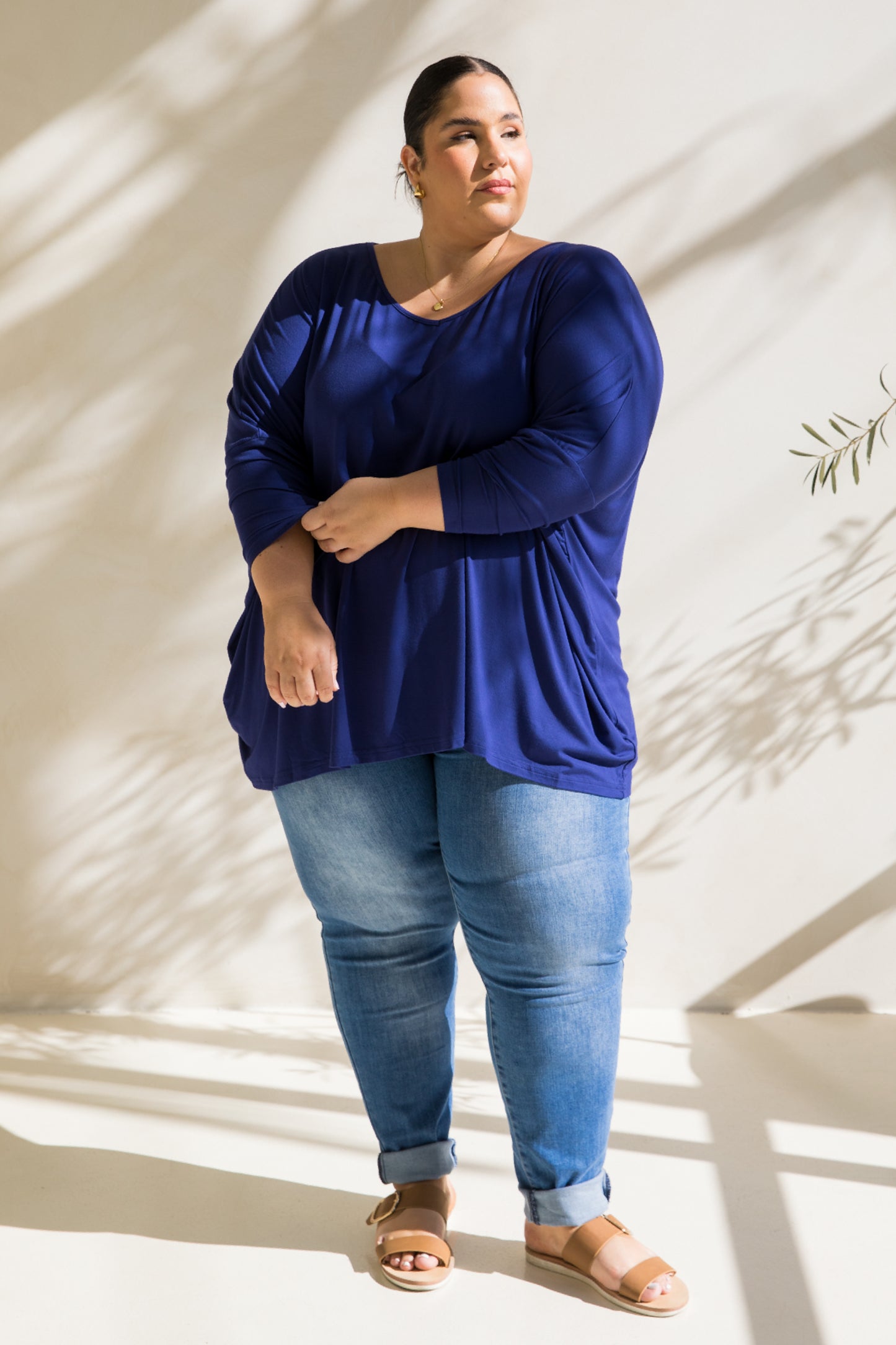 Long Sleeve Nice Top | Dark Blue