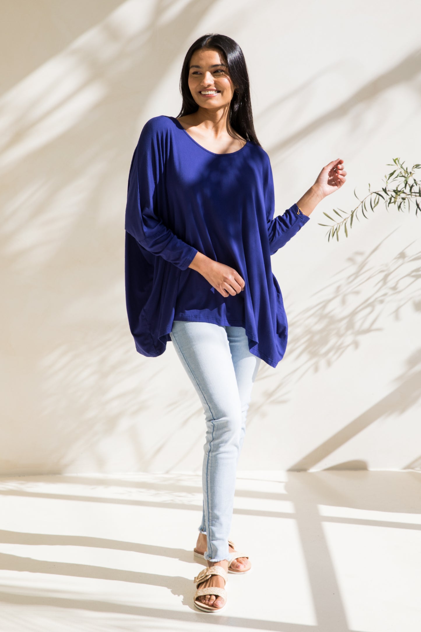 Long Sleeve Nice Top | Dark Blue