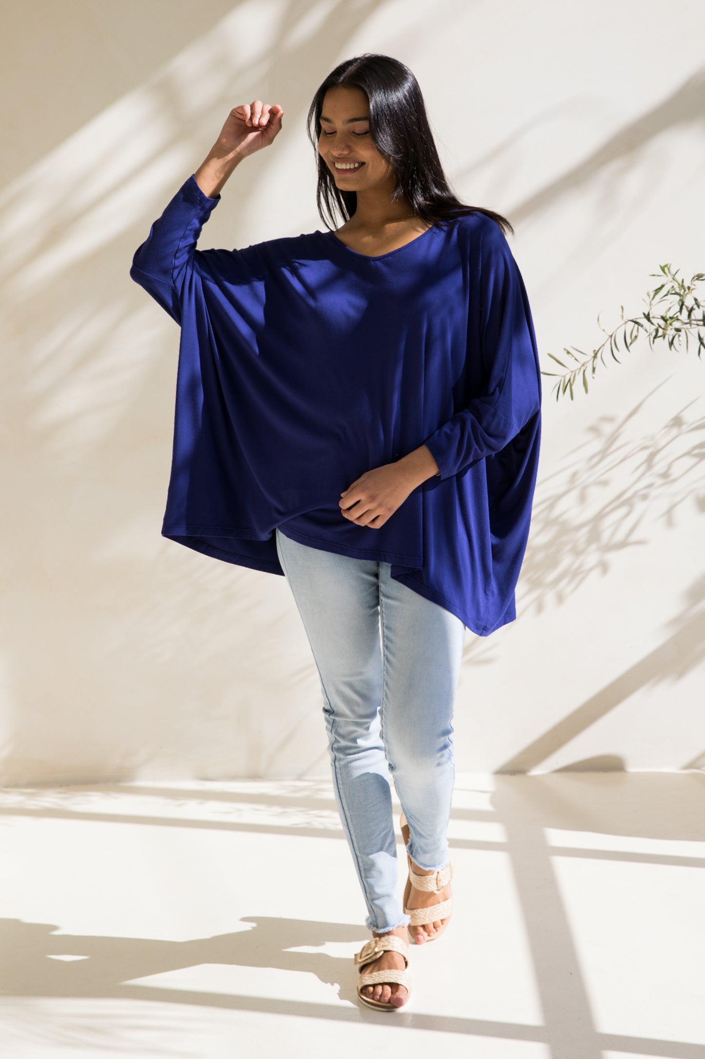 Long Sleeve Nice Top | Dark Blue