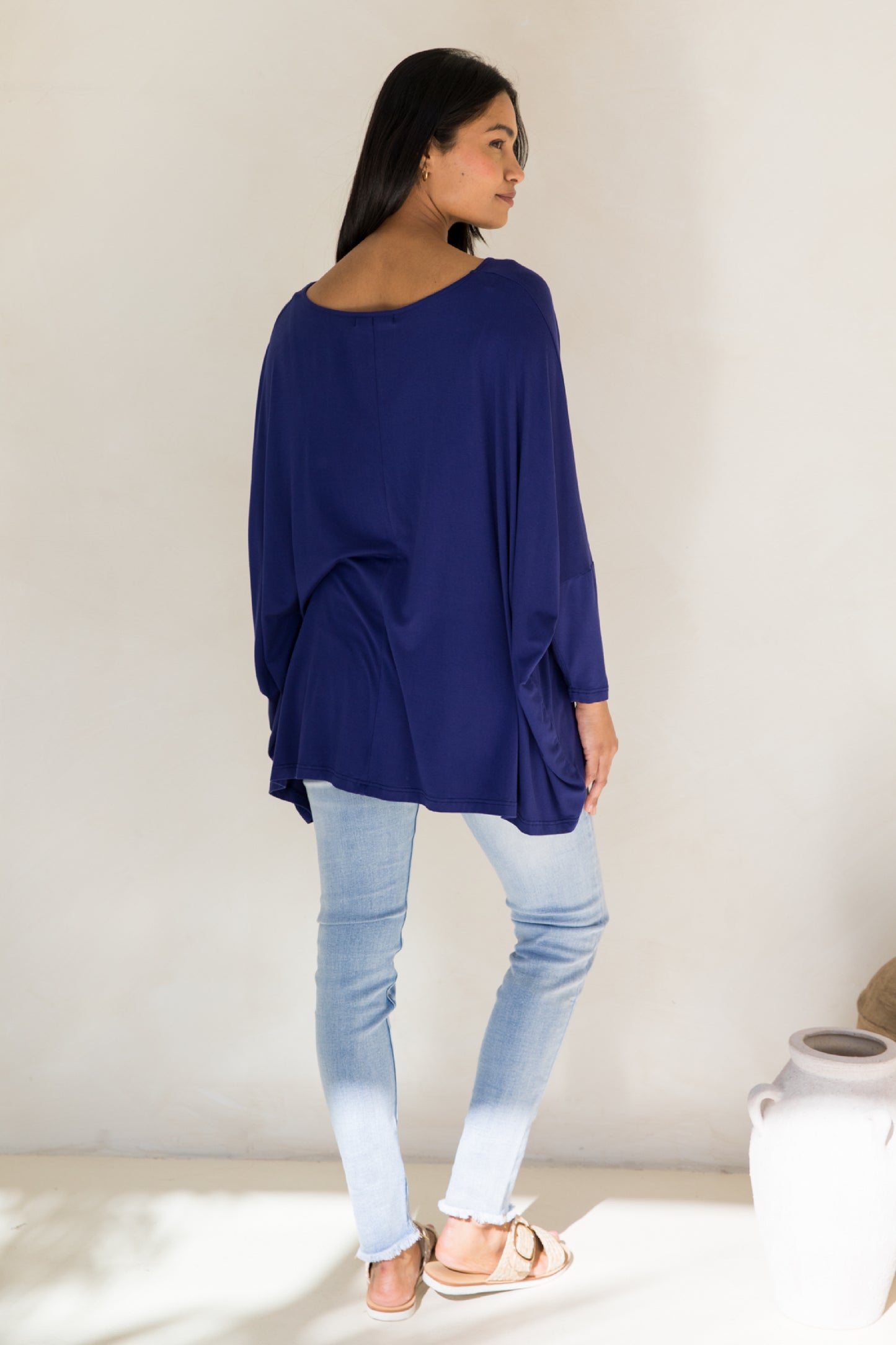 Long Sleeve Nice Top | Dark Blue