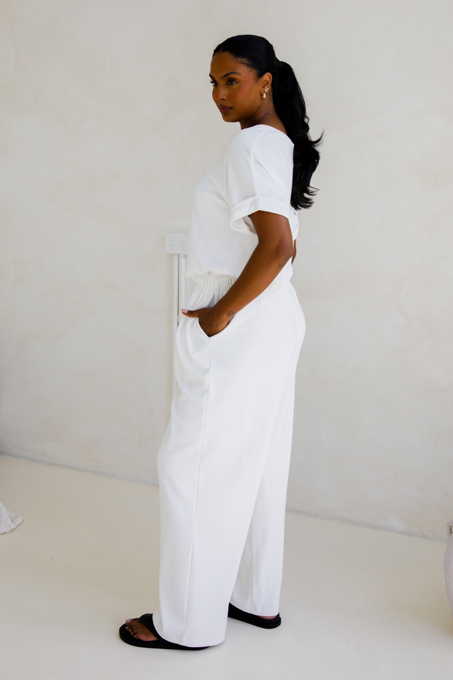 Gigi Lounge Pant | White