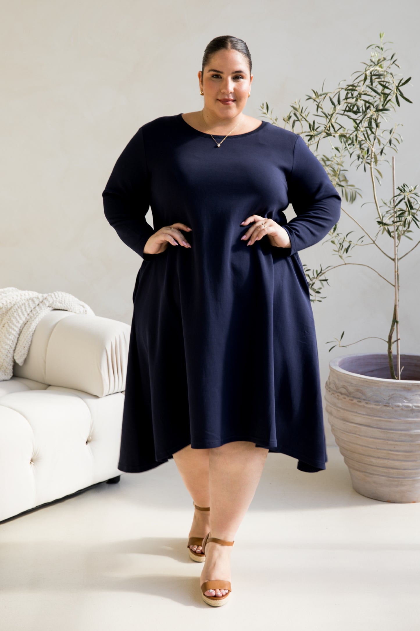 Luxe Cosy Dress | Midnight Navy | FINAL SALE