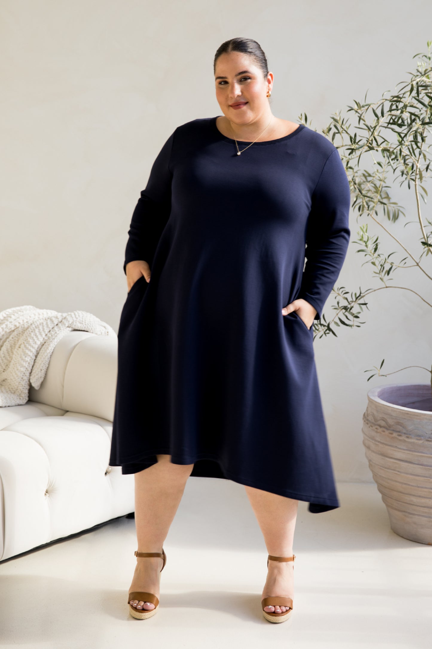 Luxe Cosy Dress | Midnight Navy | FINAL SALE